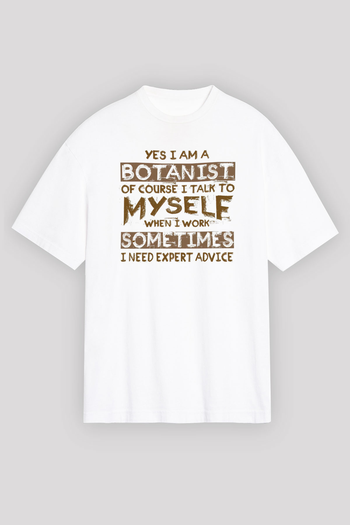 Botanikçi Beyaz Oversize Tişört Oversize T-shirt - TişörtFabrikası