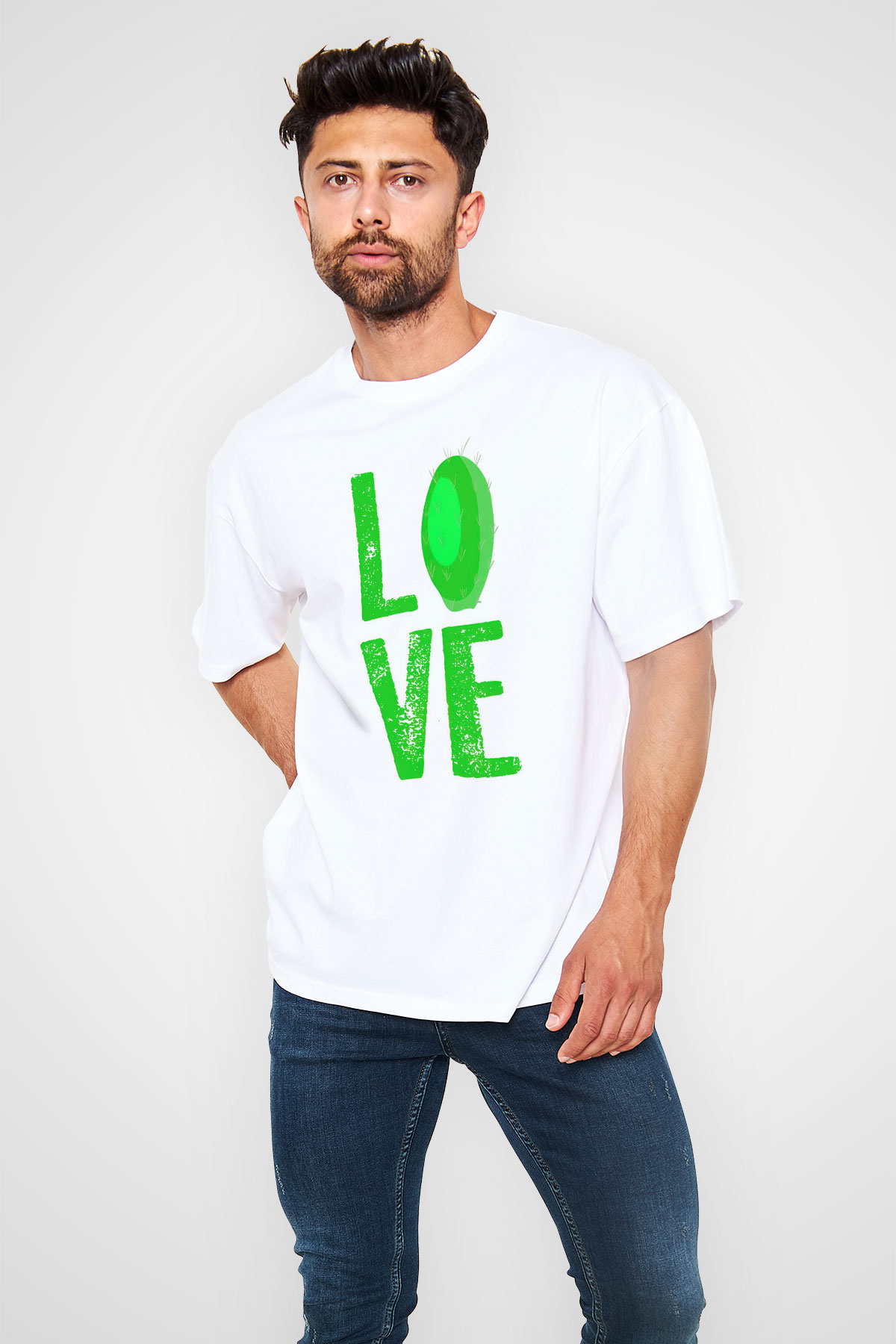 Botanikçi Beyaz Oversize Tişört Oversize T-shirt - TişörtFabrikası