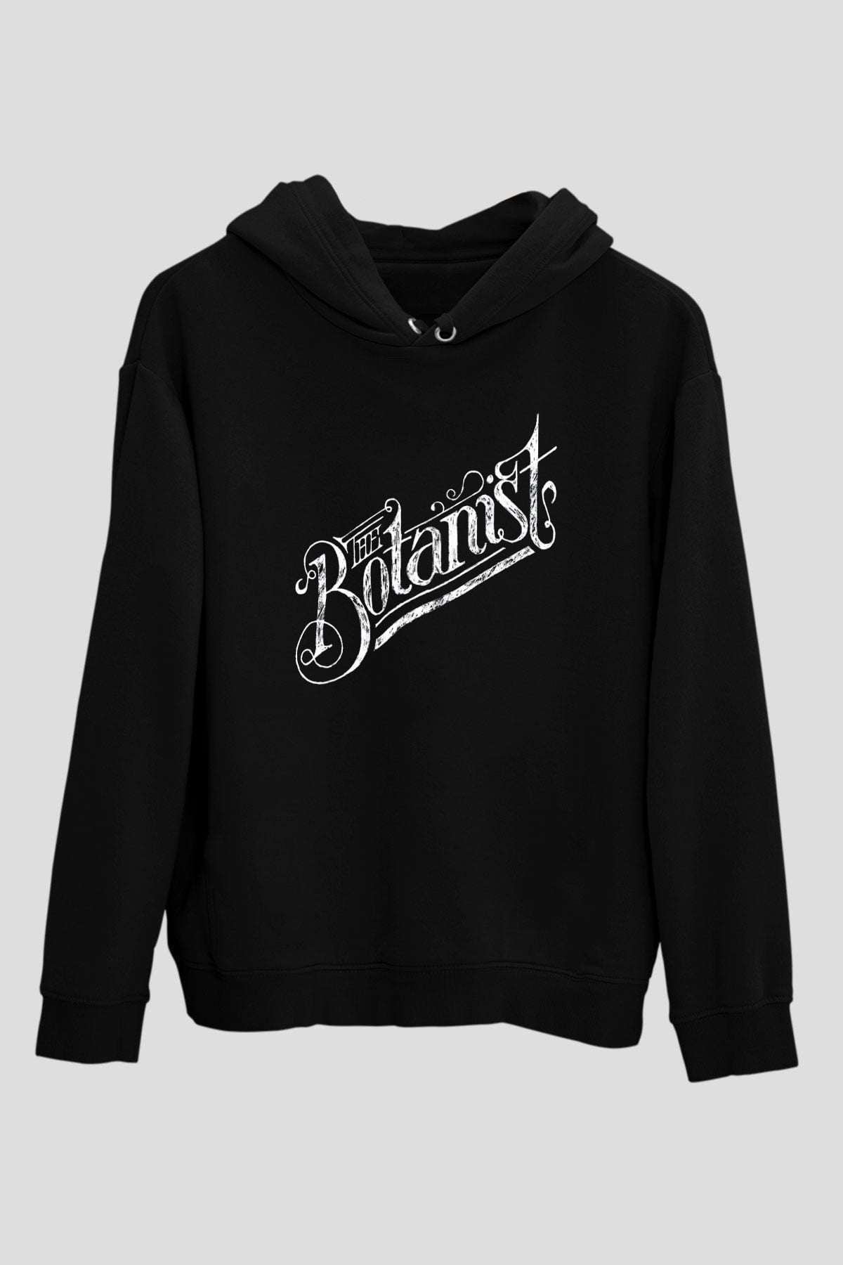 Botanikçi Siyah Unisex Kapşonlu Sweatshirt