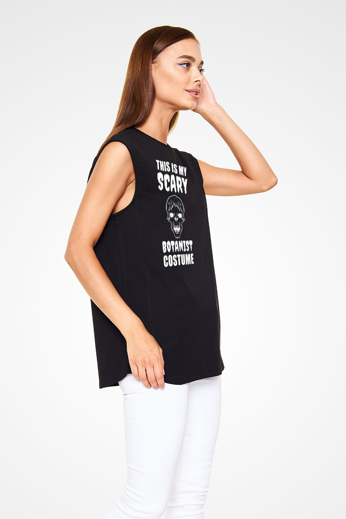 Botanikçi Siyah Unisex Kolsuz Tişört