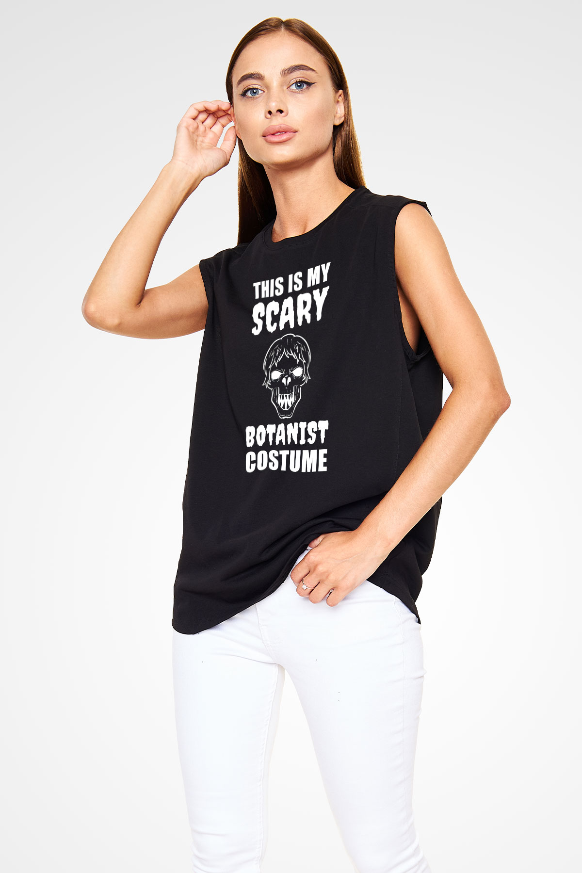 Botanikçi Siyah Unisex Kolsuz Tişört