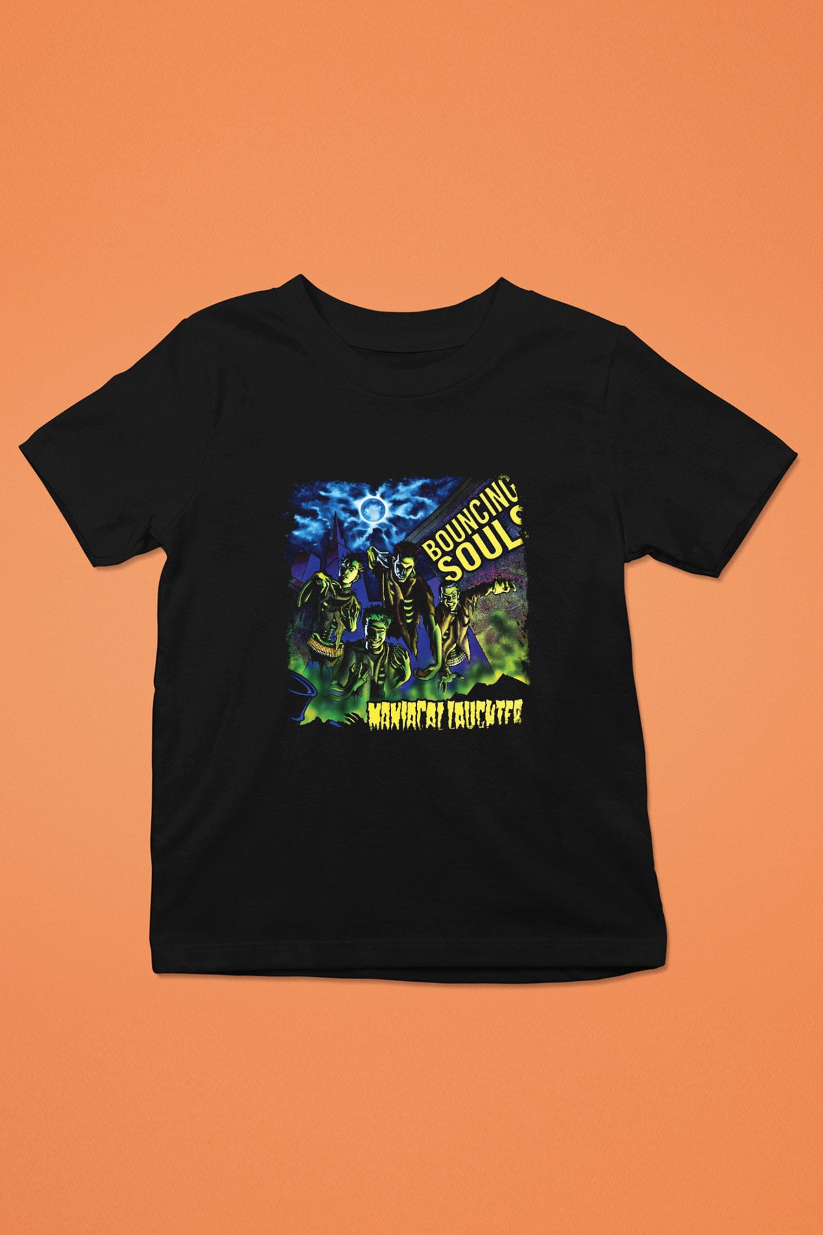 Bouncing Souls Baskılı Unisex Siyah Çocuk Tişört