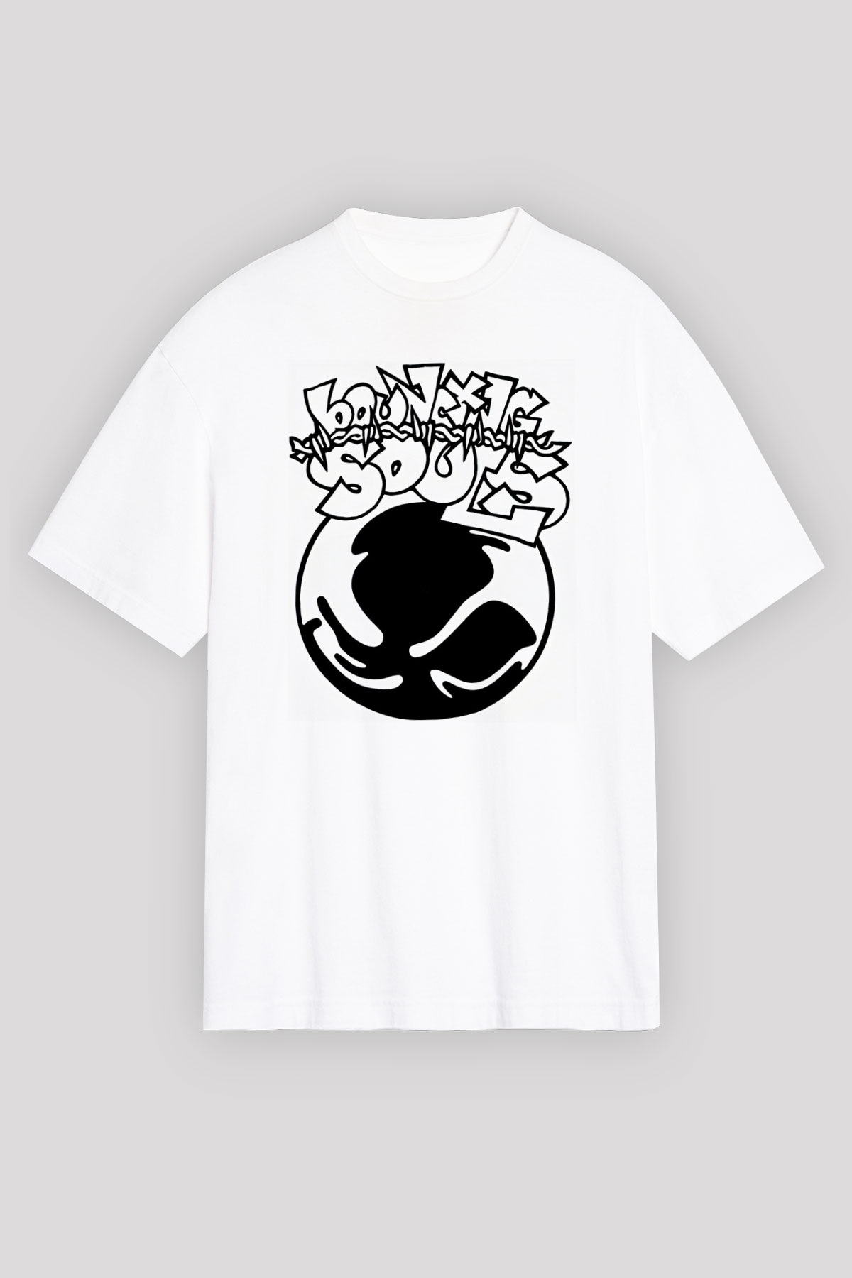 Bouncing Souls Beyaz Oversize Tişört Oversize T-shirt - TişörtFabrikası