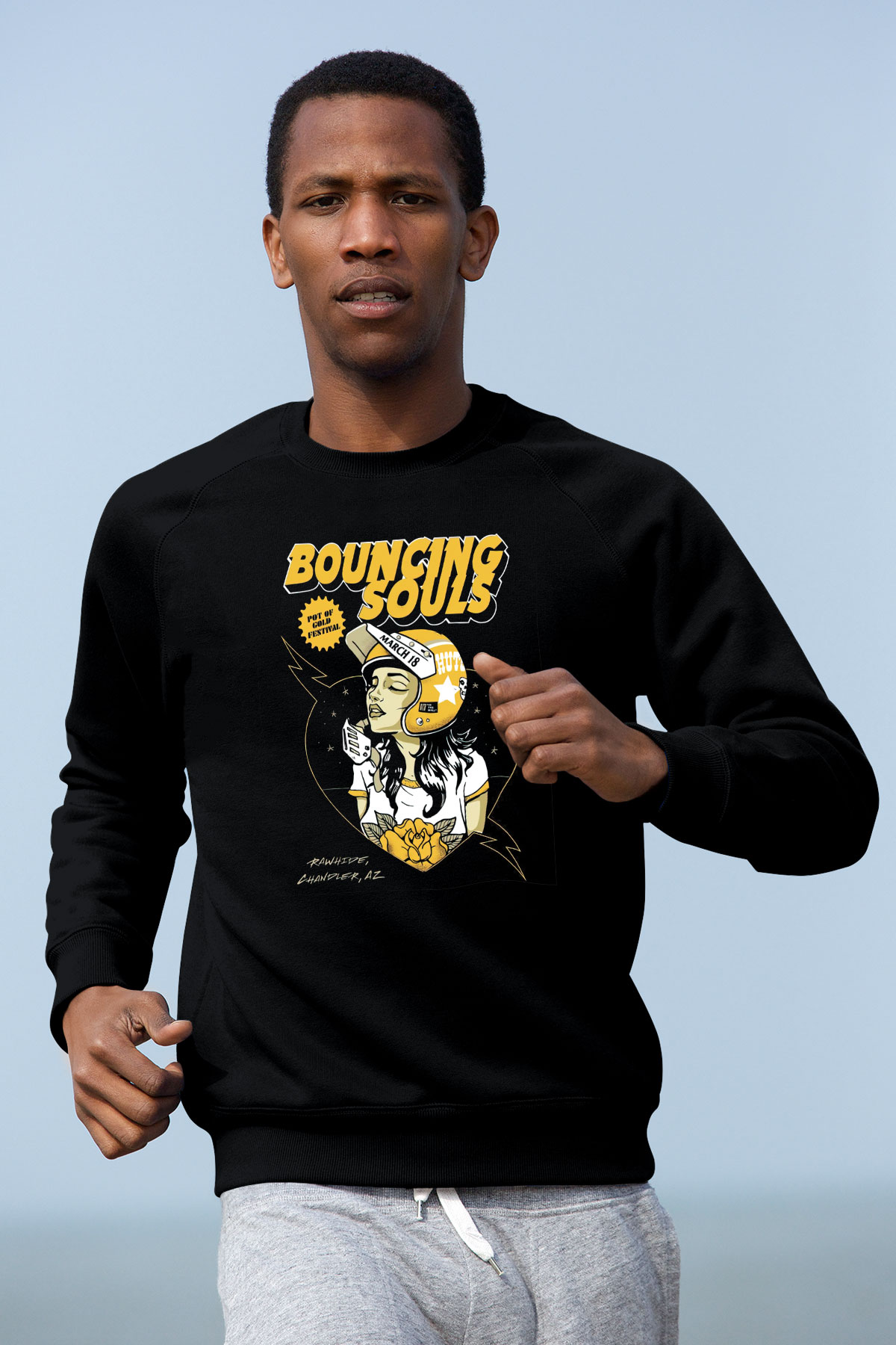 Bouncing Souls Siyah Unisex Sweatshirt