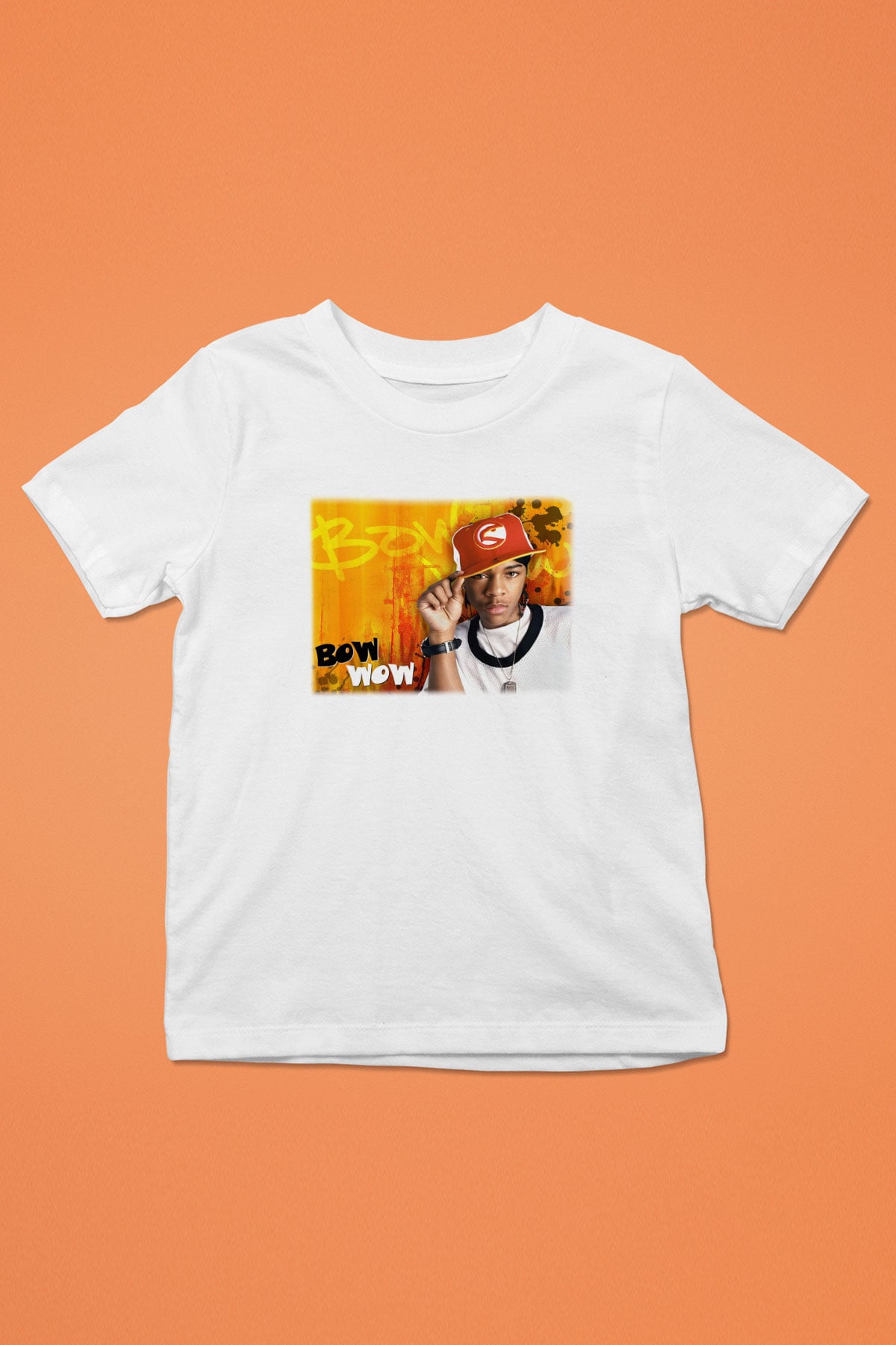 Bow Wow Baskılı Beyaz Unisex Çocuk Tişört