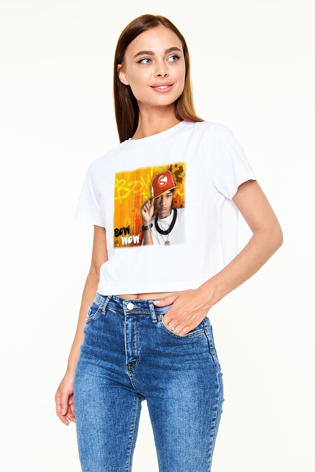 Bow Wow Beyaz Croptop Tişört