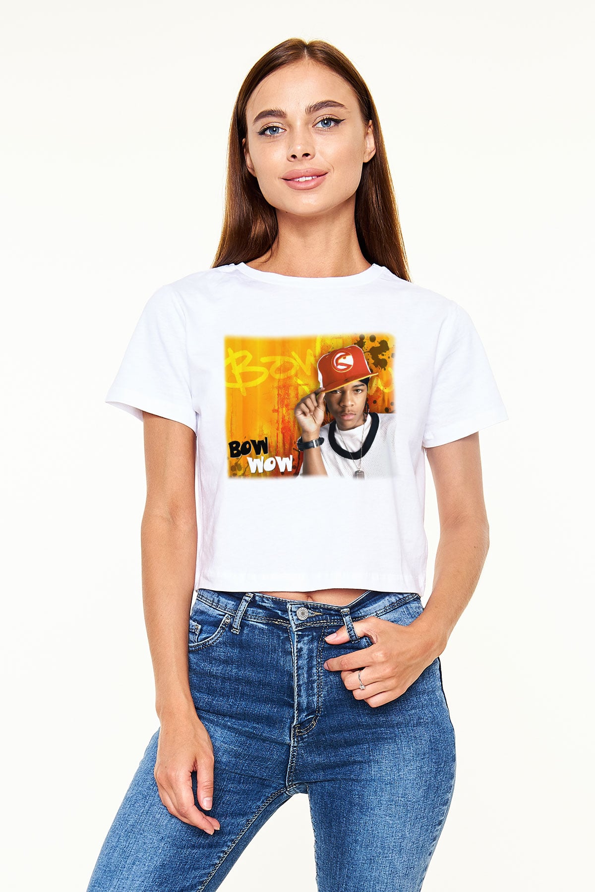 Bow Wow Beyaz Croptop Tişört