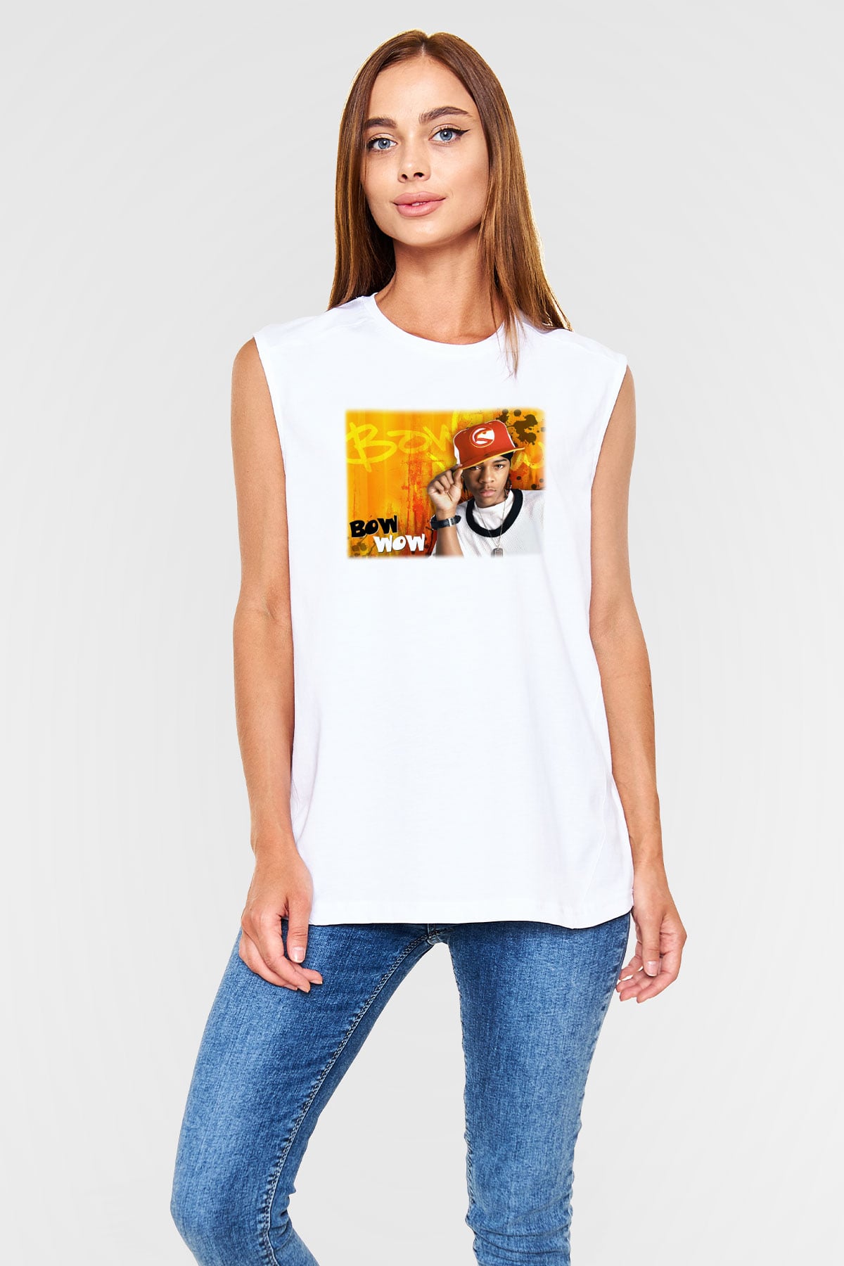 Bow Wow Beyaz Unisex Kolsuz Tişört
