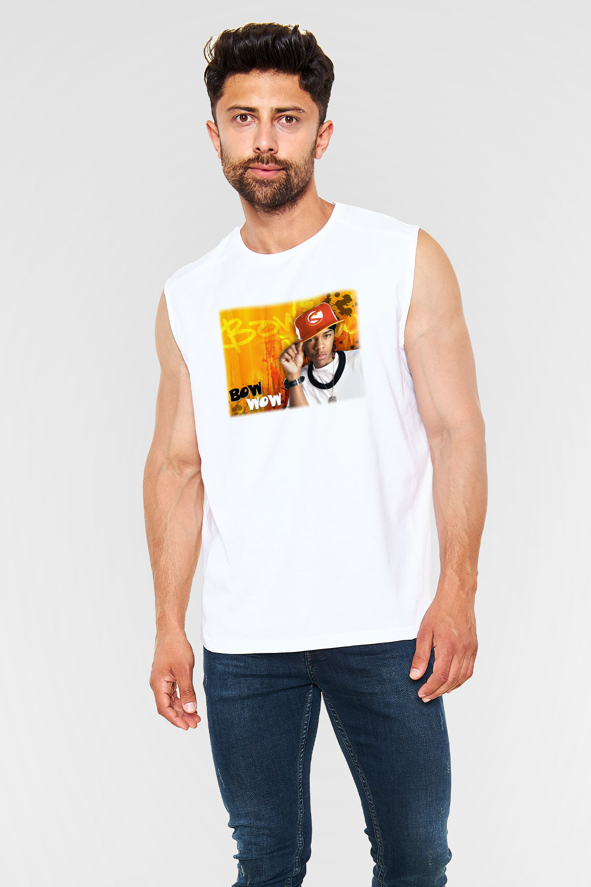 Bow Wow Beyaz Unisex Kolsuz Tişört