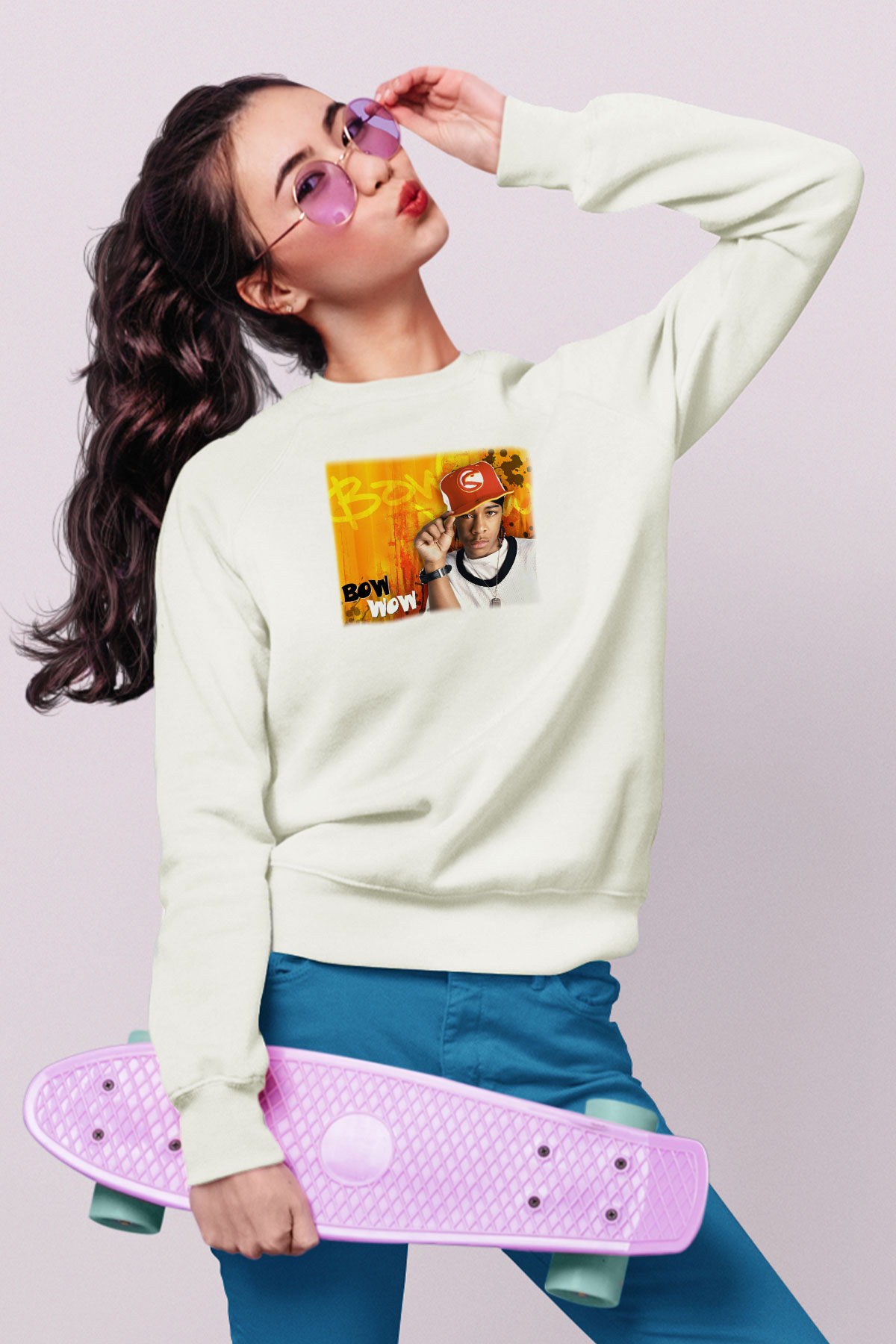 Bow Wow Beyaz Unisex Sweatshirt