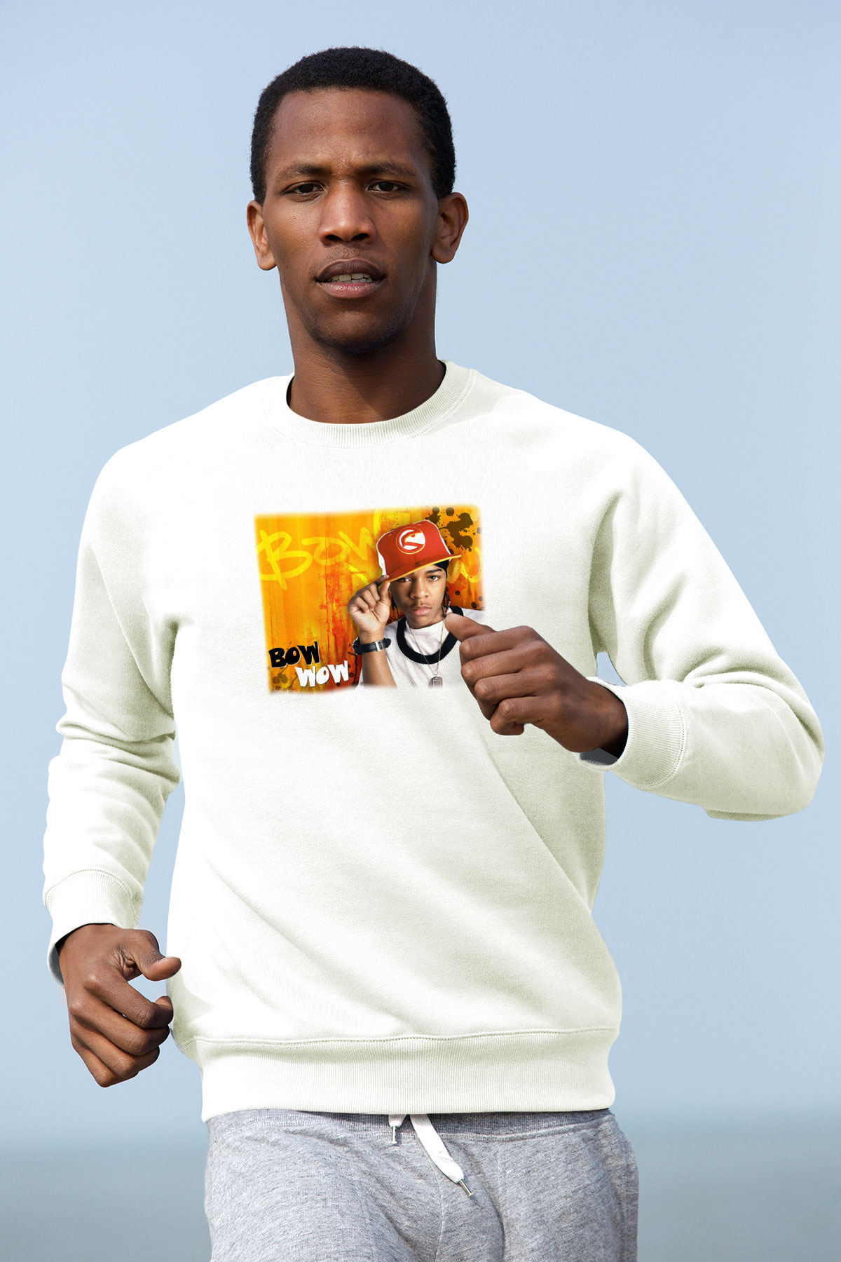 Bow Wow Beyaz Unisex Sweatshirt