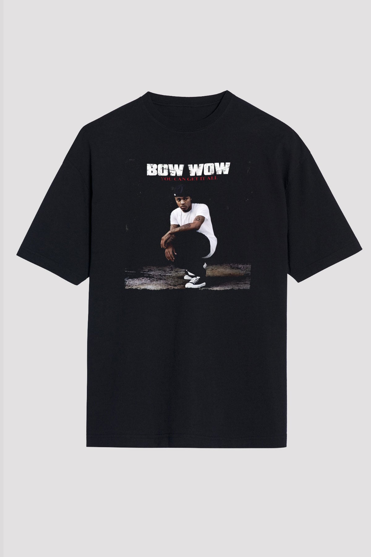 Bow Wow Siyah Unisex Tişört T-Shirt - TişörtFabrikası