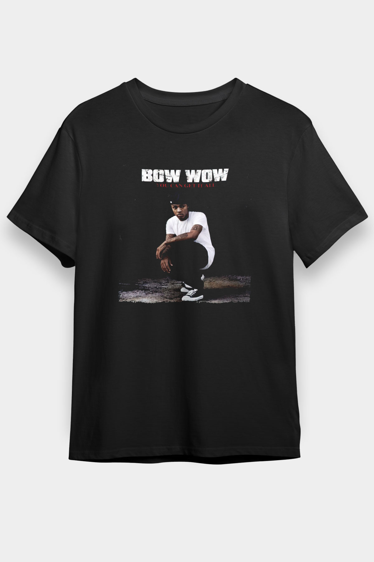 Bow Wow Siyah Unisex Tişört T-Shirt - TişörtFabrikası