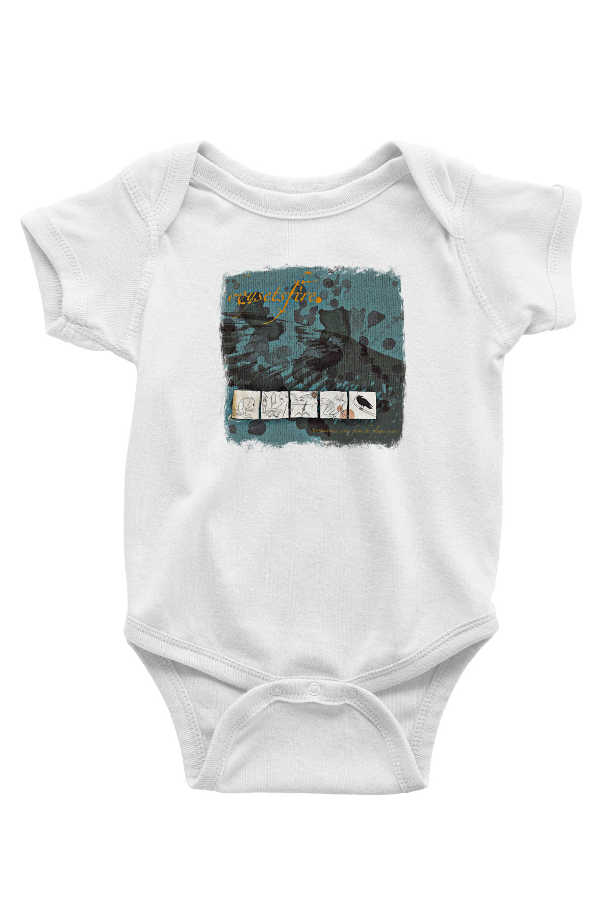 Boysetsfire Baskılı Unisex Beyaz Bebek Body - Zıbın