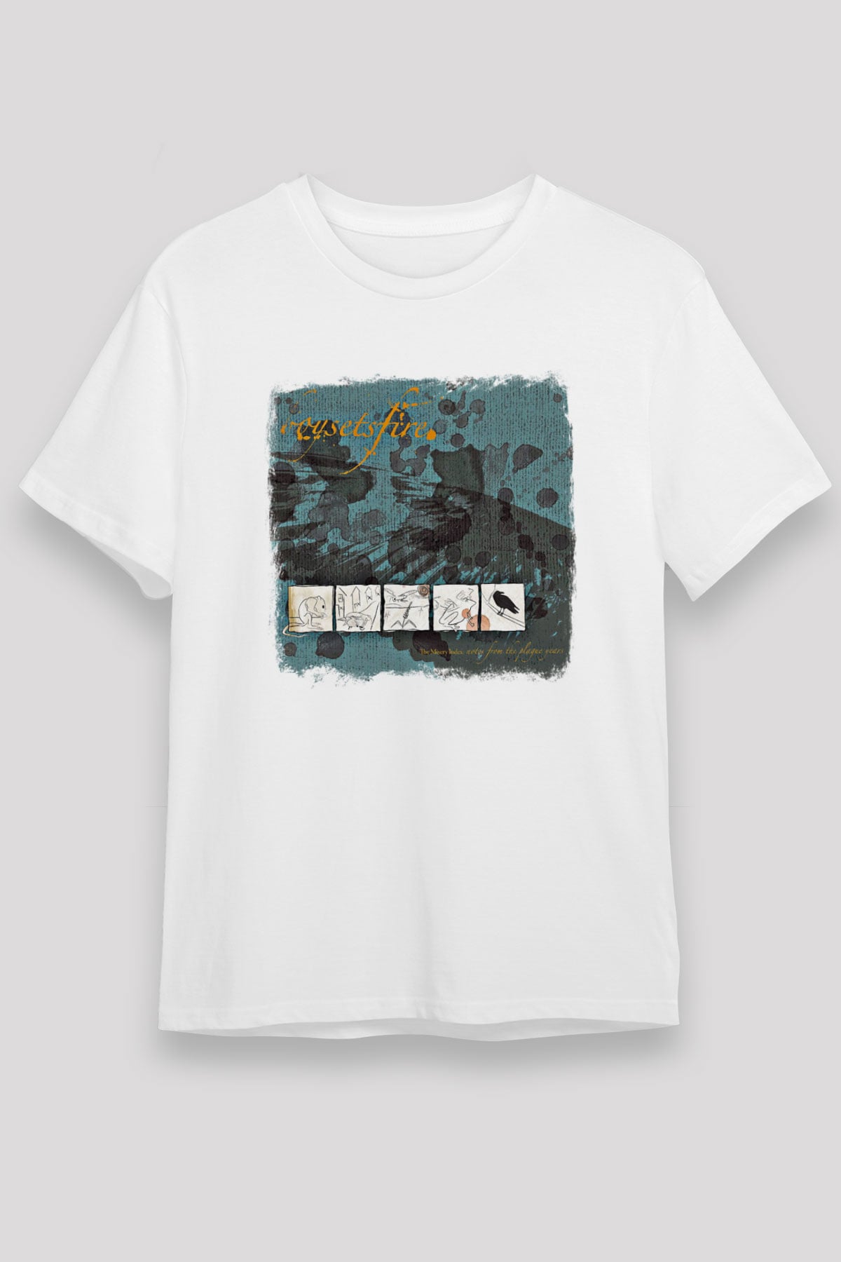Boysetsfire Baskılı Unisex Beyaz Tişört