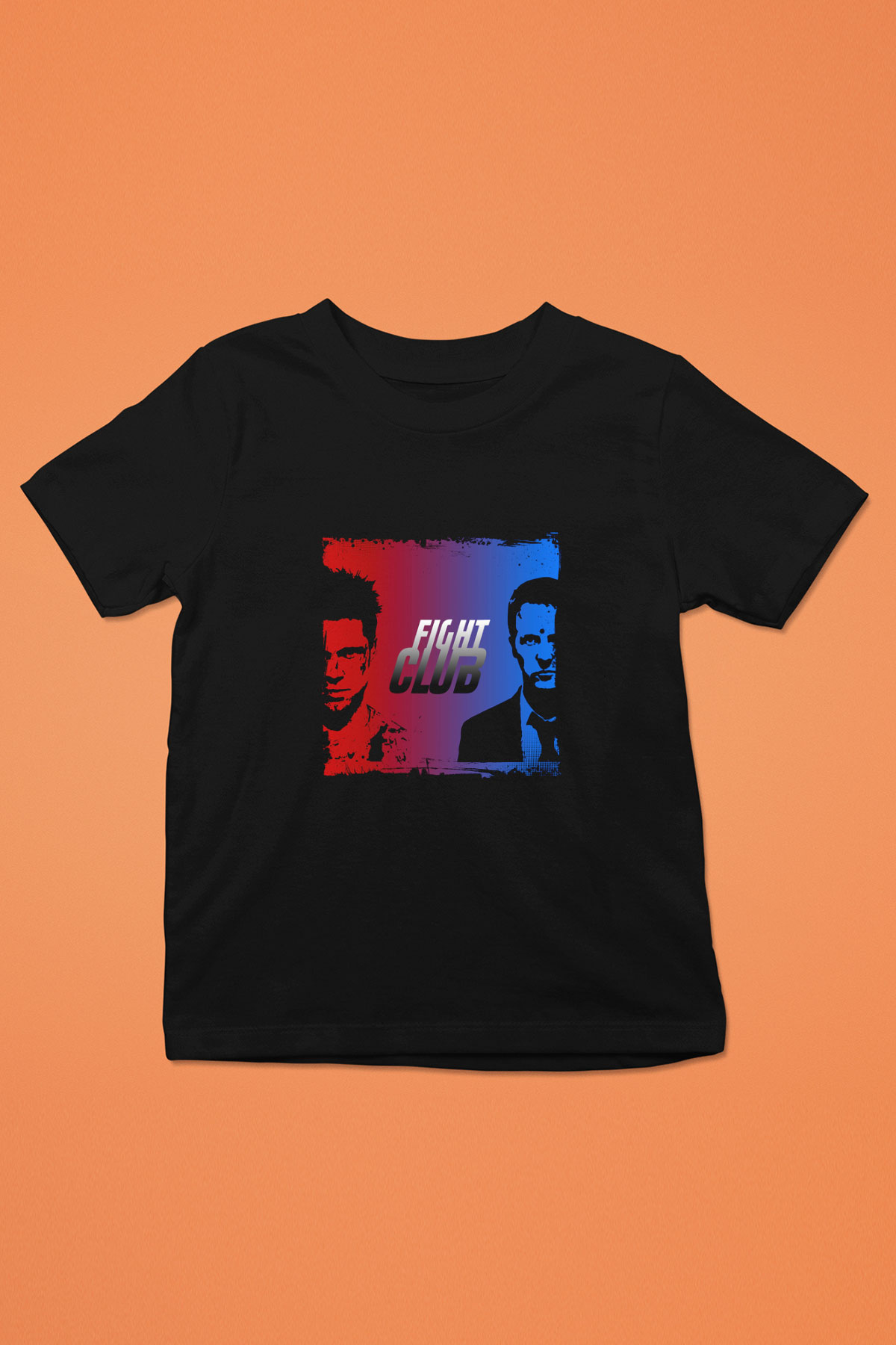 Brad Pitt Baskılı Unisex Siyah Çocuk Tişört