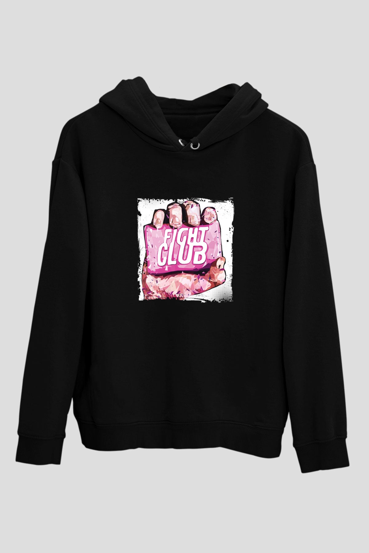Brad Pitt Baskılı Unisex Siyah Hoodie