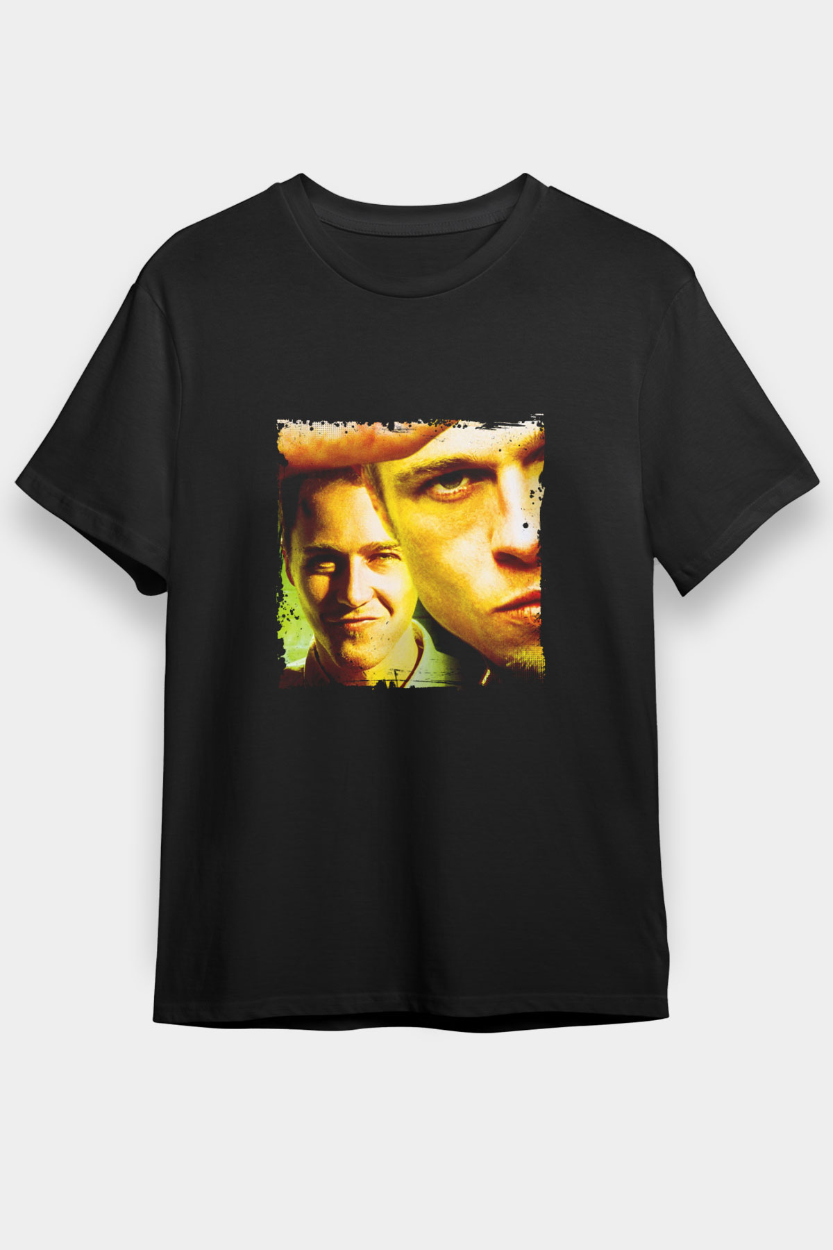 Brad Pitt Baskılı Unisex Siyah Tişört