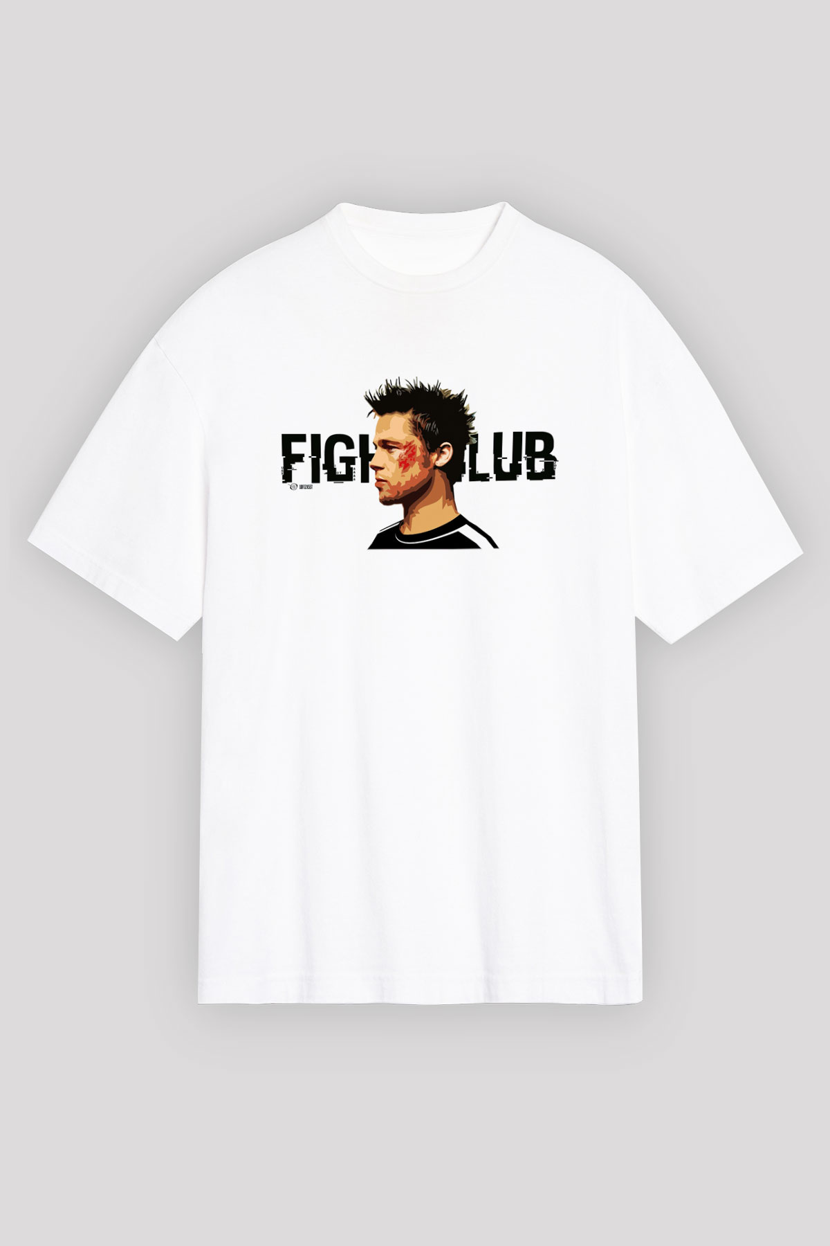 Brad Pitt Beyaz Unisex Oversize Tişört T-Shirt
