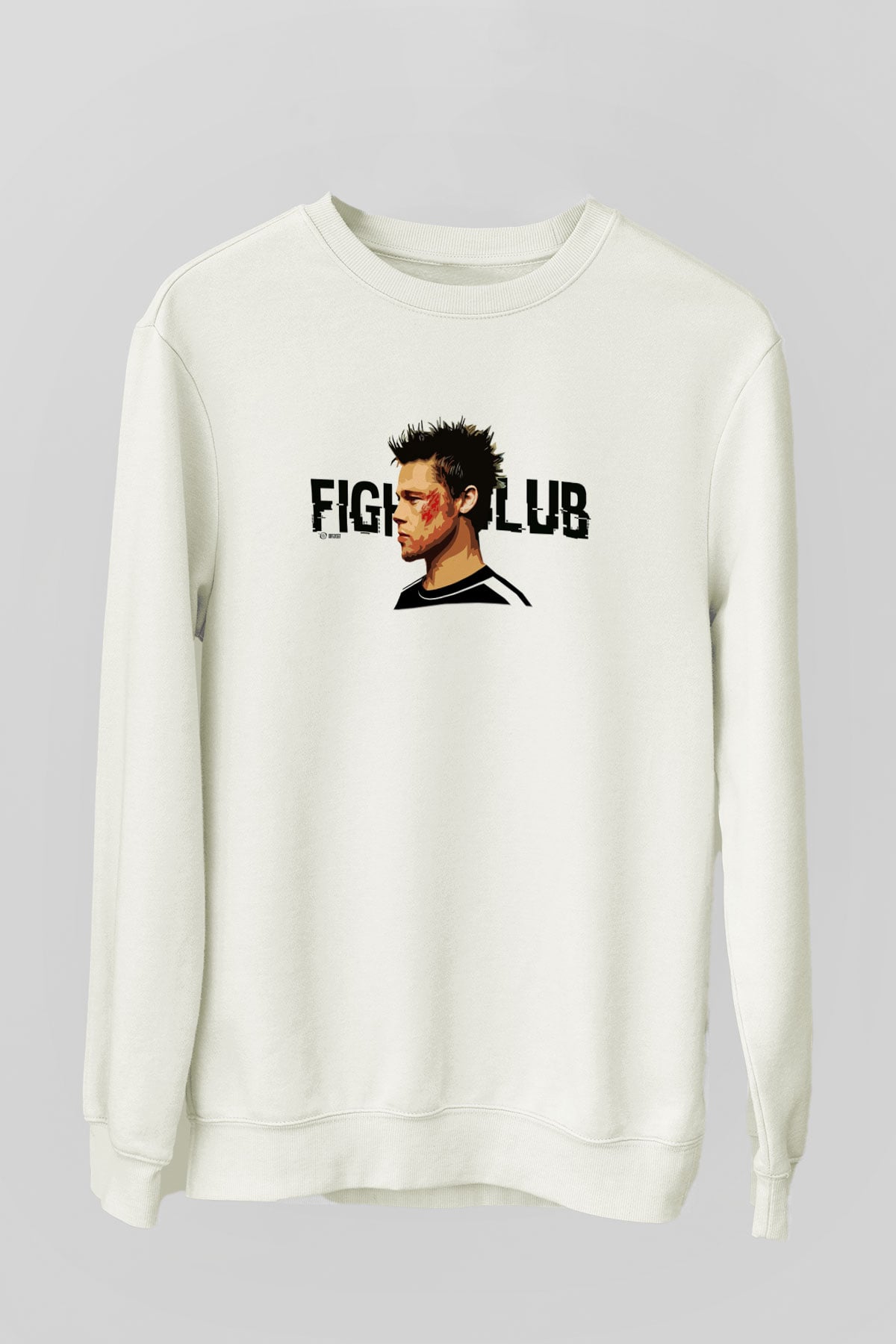 Brad Pitt Beyaz Unisex Sweatshirt