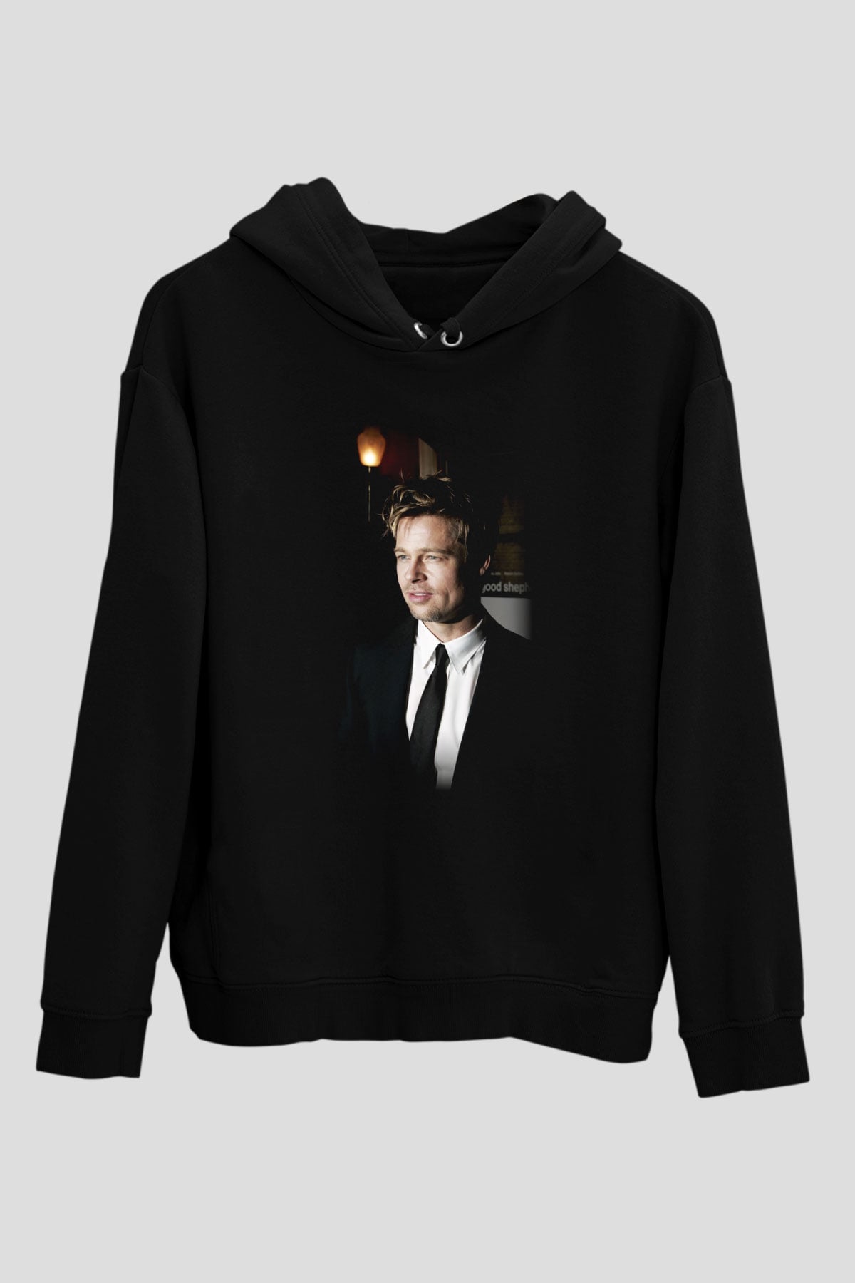 Brad Pitt Siyah Unisex Hoodie