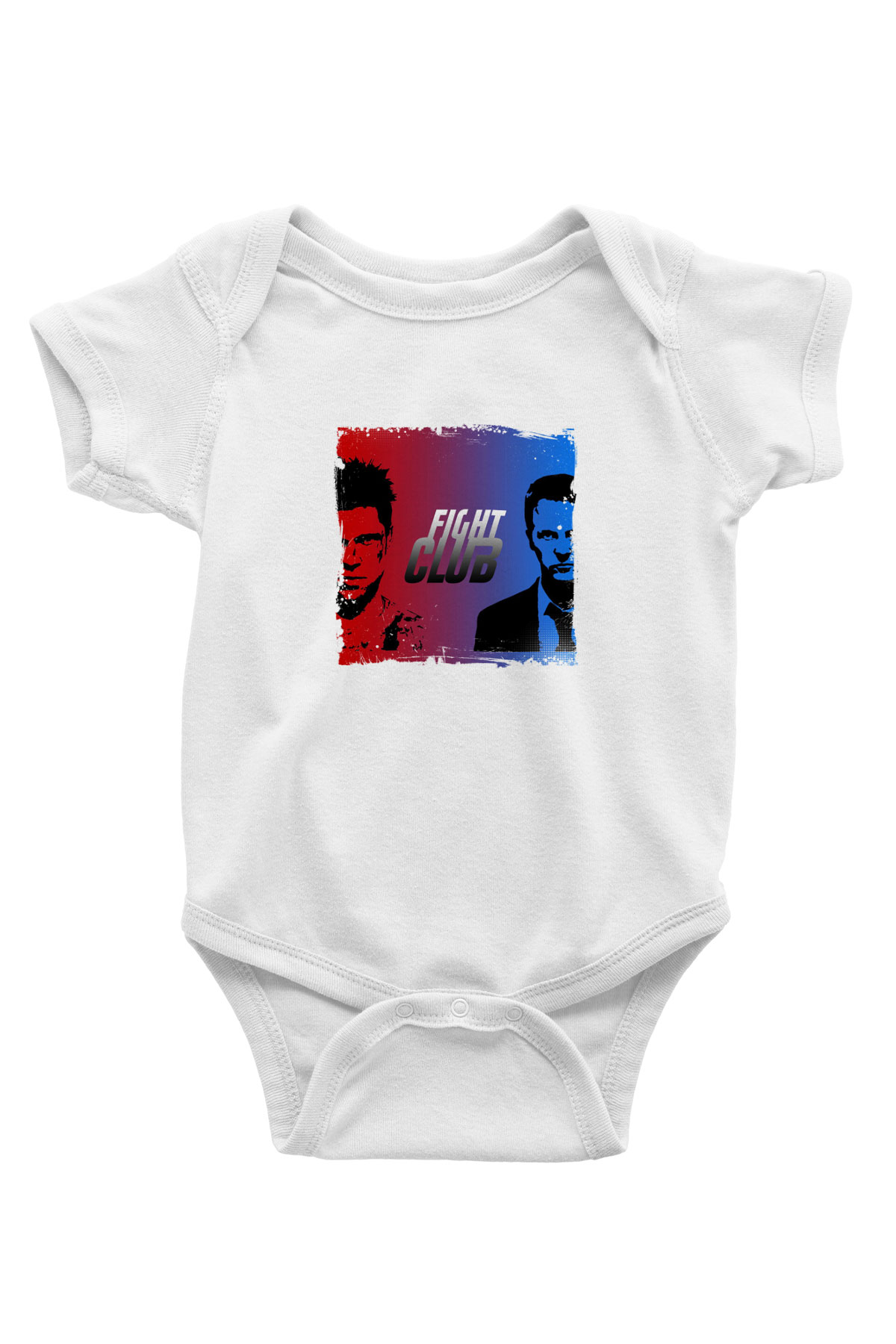 Brad Pitt Unisex Baskılı Beyaz Bebek Body - Zıbın