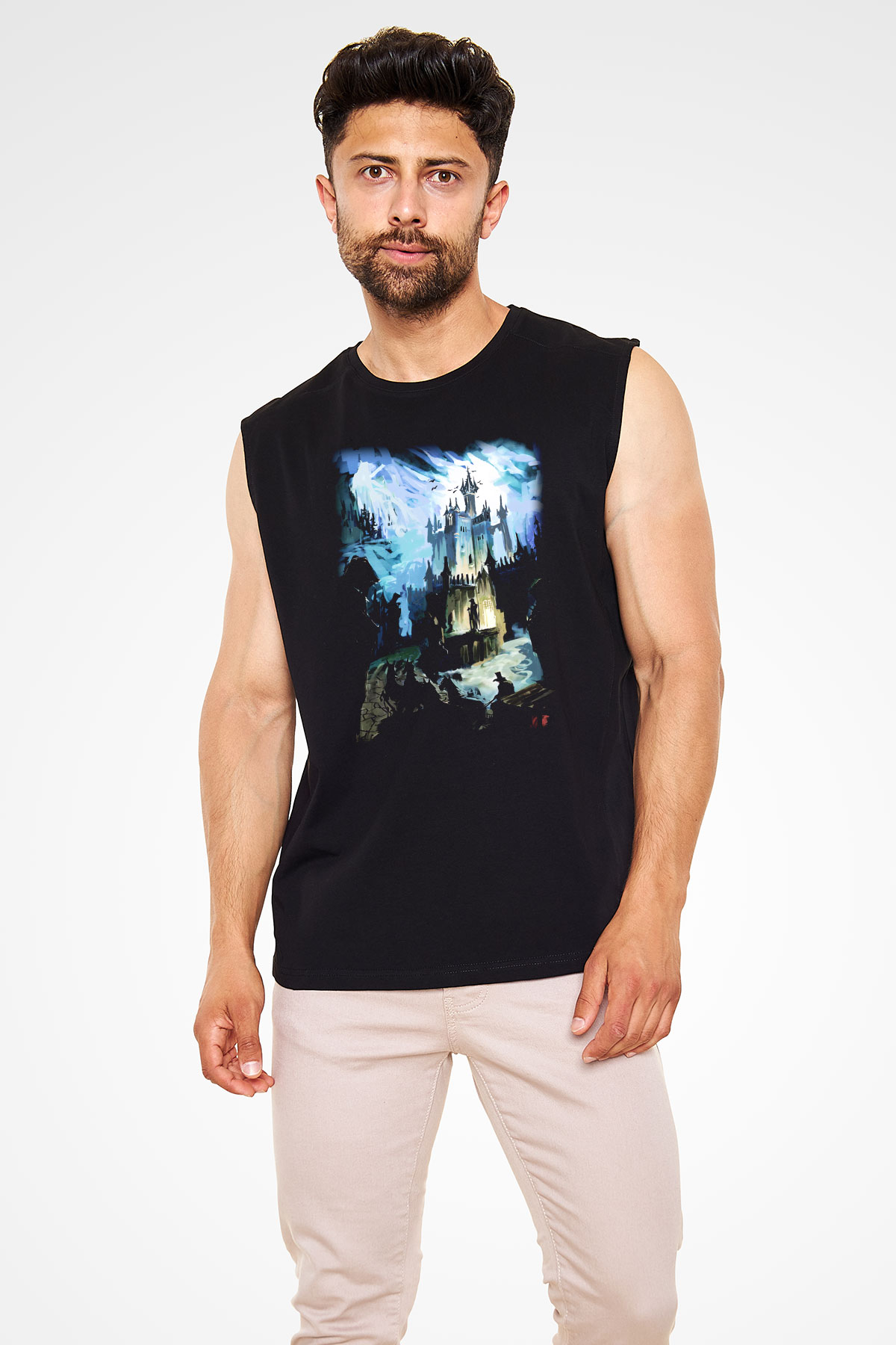 Bran Kalesi Siyah Unisex Kolsuz Tişört