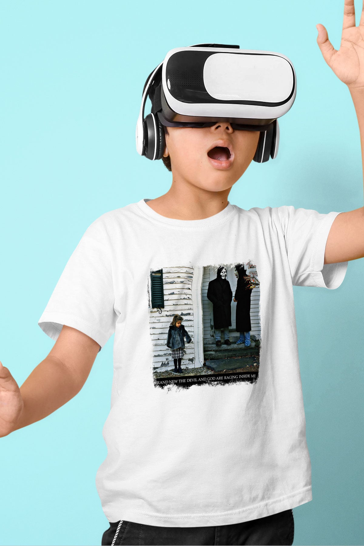 Brand New Baskılı Unisex Beyaz Çocuk Tişört