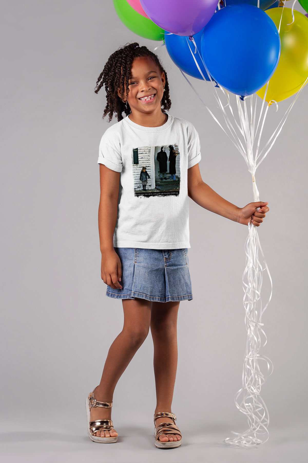 Brand New Baskılı Unisex Beyaz Çocuk Tişört