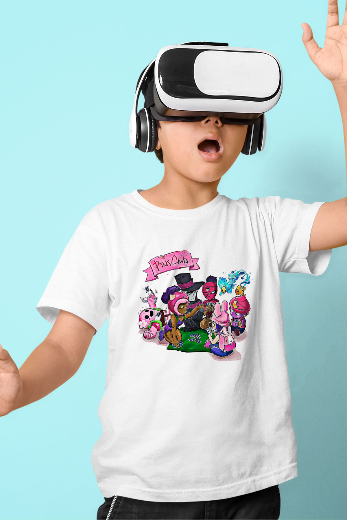 Brawl Stars Baskılı Beyaz Unisex Beyaz Çocuk Tişört - Tshirt