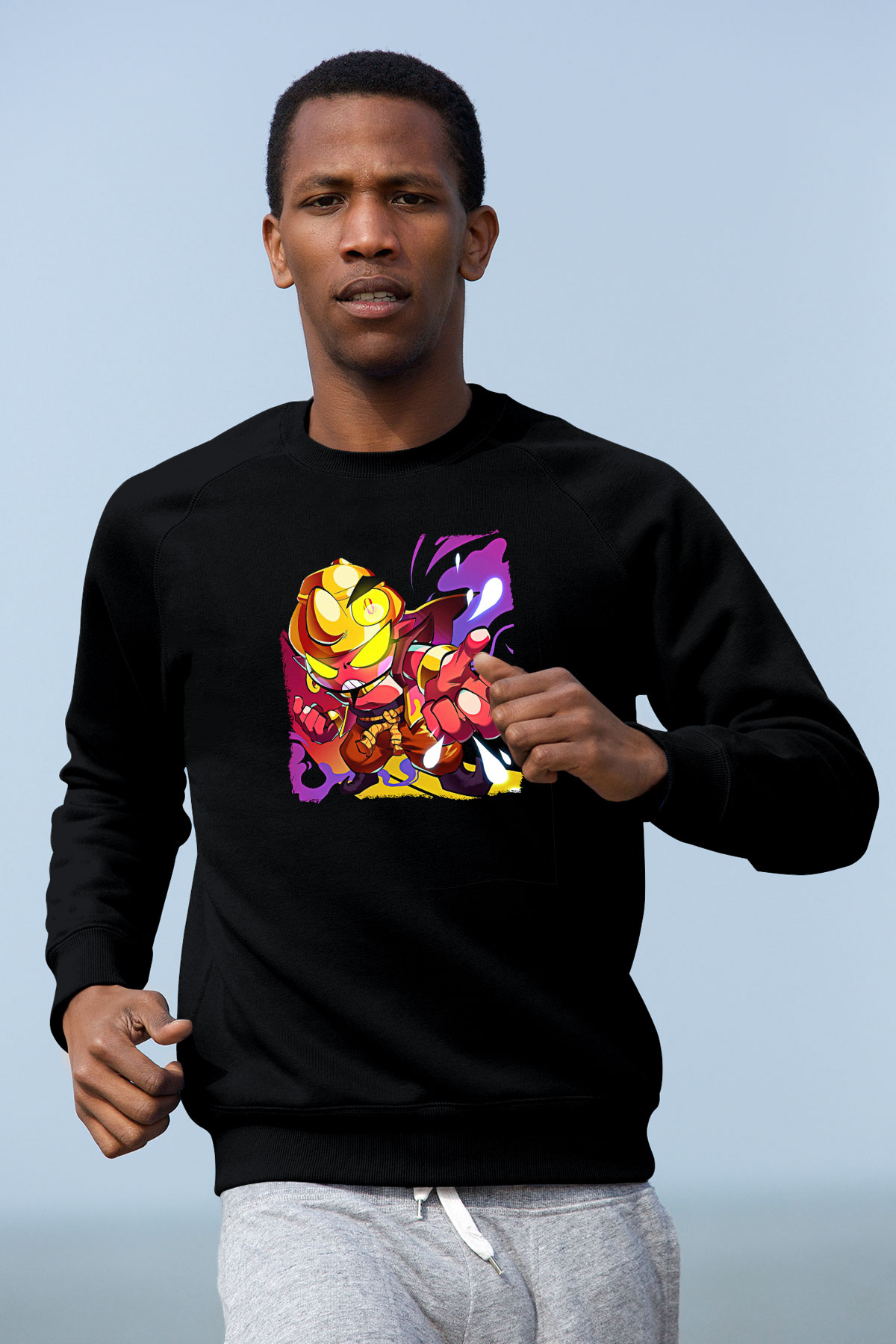 Brawl Stars Baskılı Unisex Siyah Sweatshirt