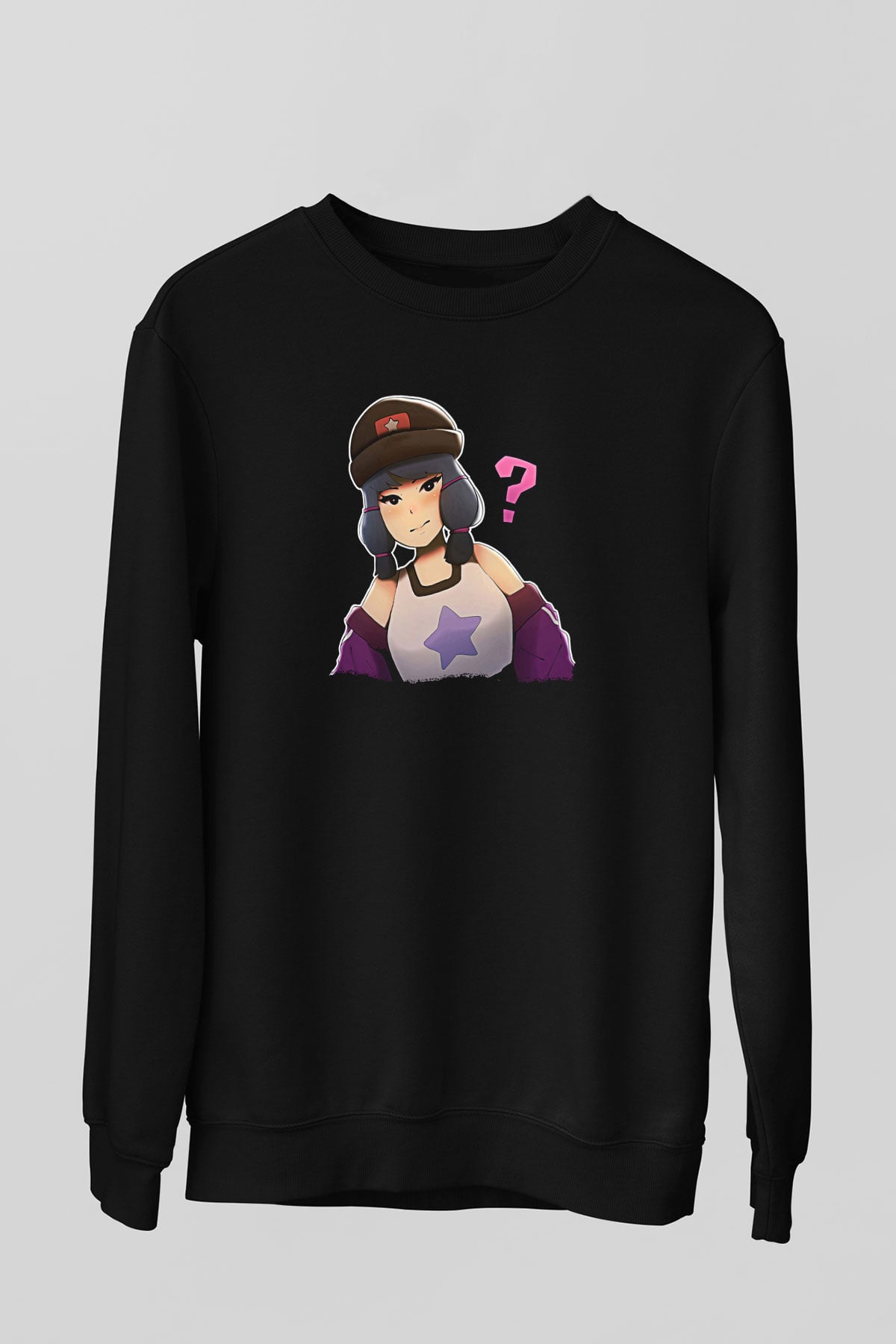 Brawl Stars Baskılı Unisex Siyah Sweatshirt