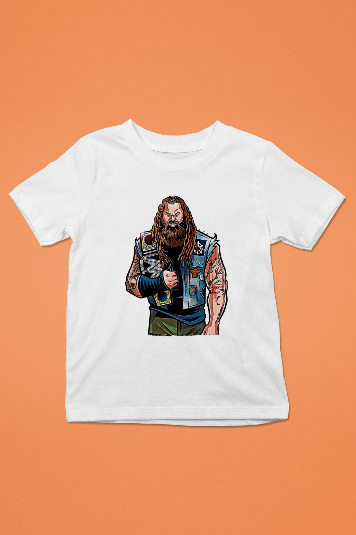Bray Wyatt Baskılı Beyaz Unisex Beyaz Çocuk Tişört - Tshirt