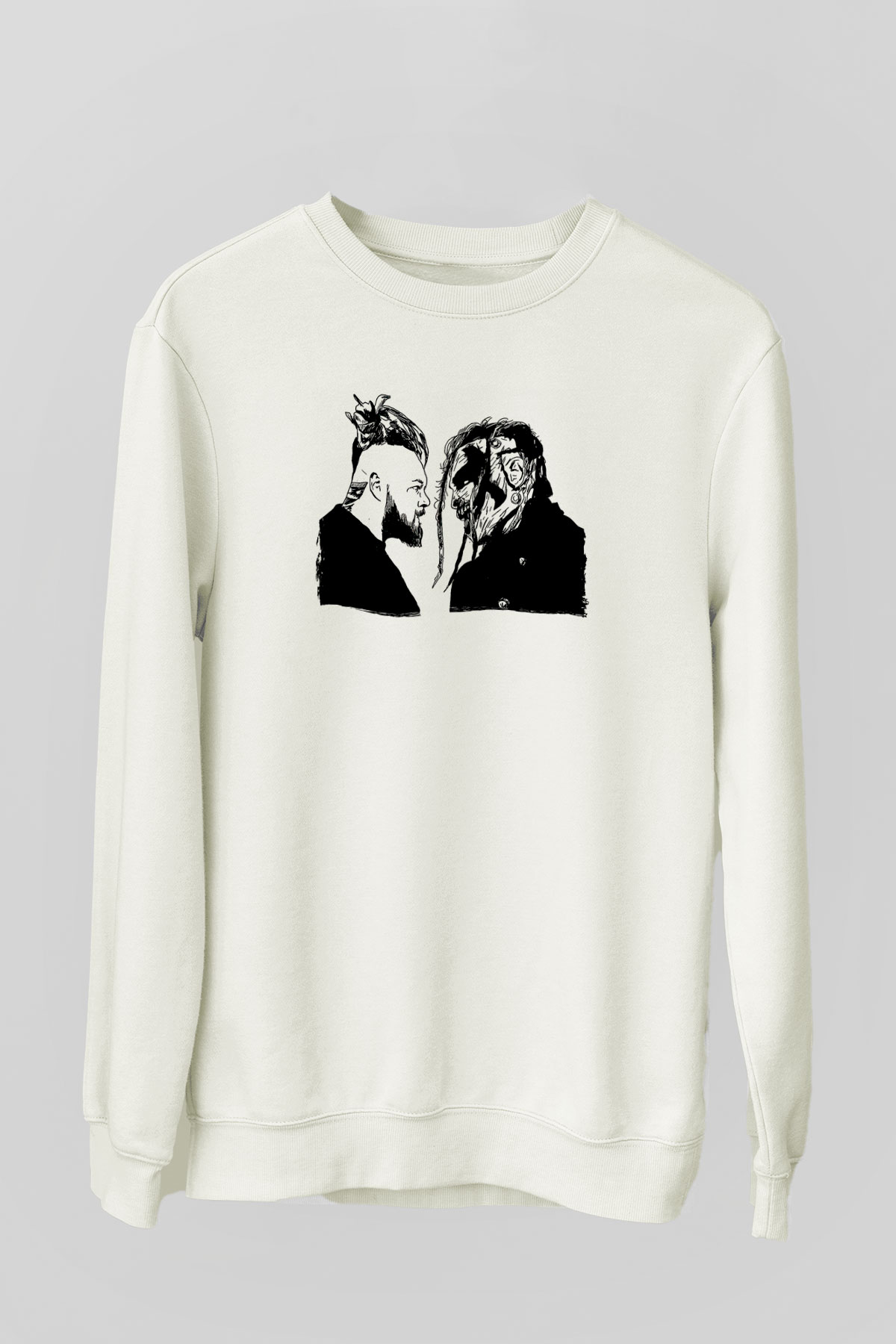 Bray Wyatt Baskılı Beyaz Unisex Sweatshirt