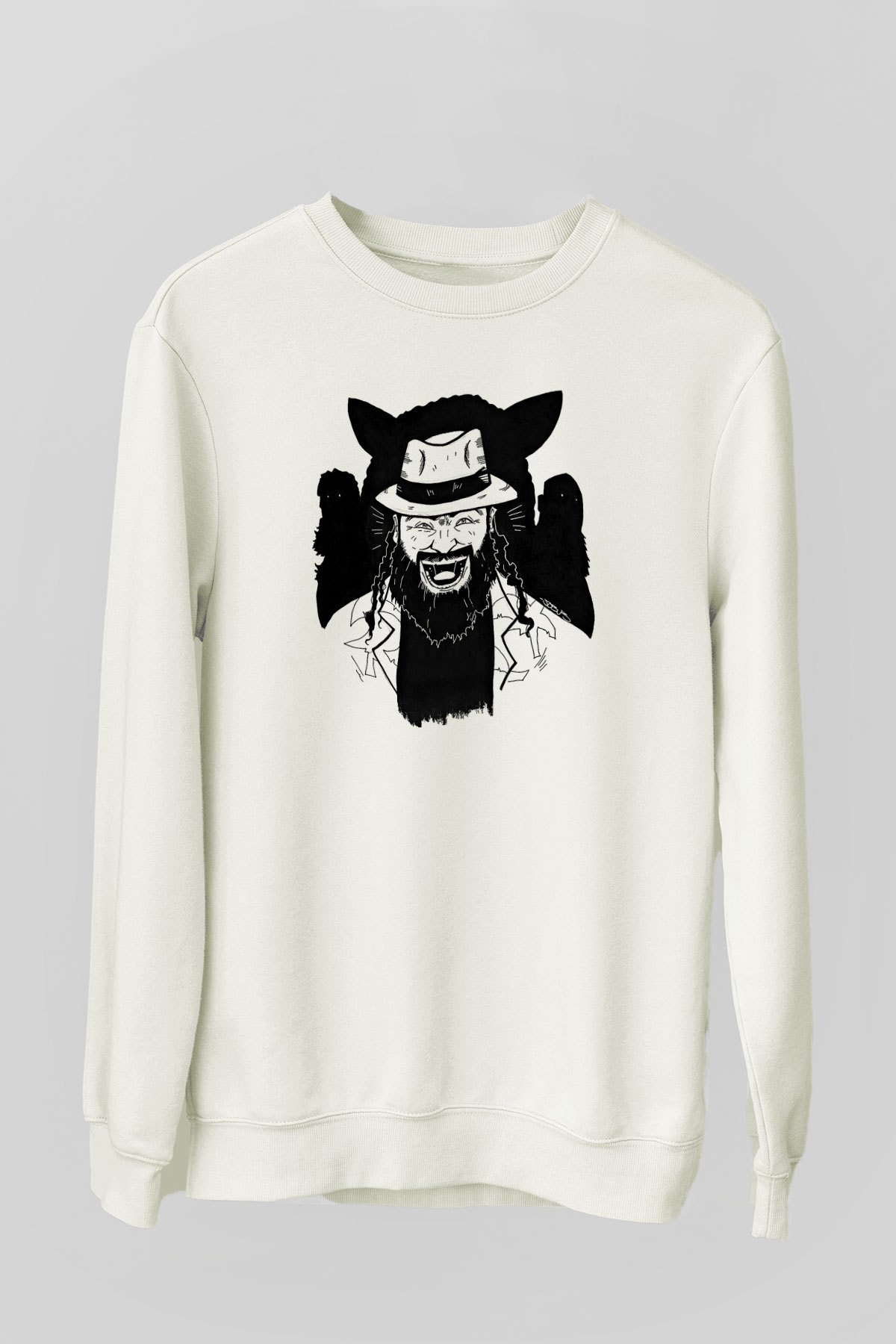 Bray Wyatt Baskılı Beyaz Unisex Sweatshirt