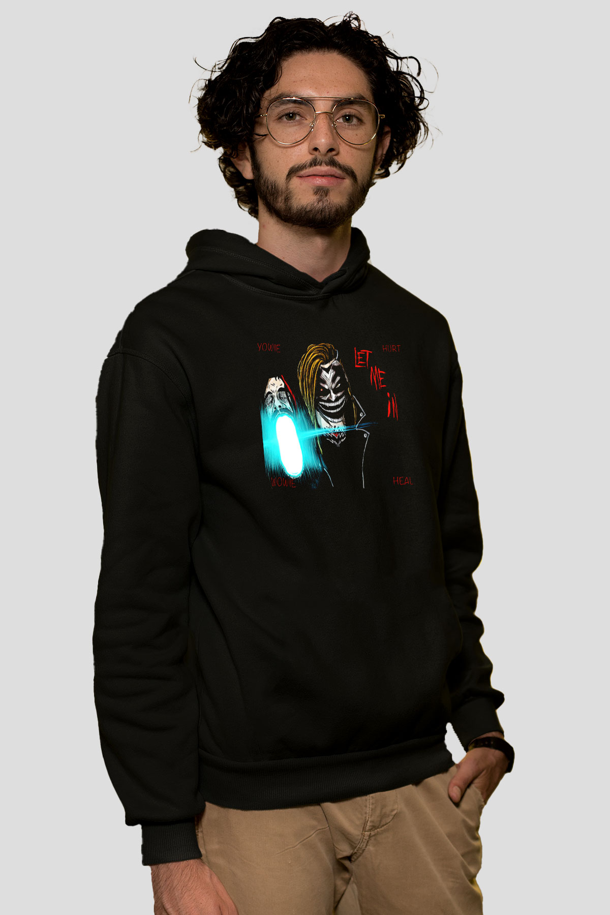 Bray Wyatt Baskılı Unisex Siyah Hoodie