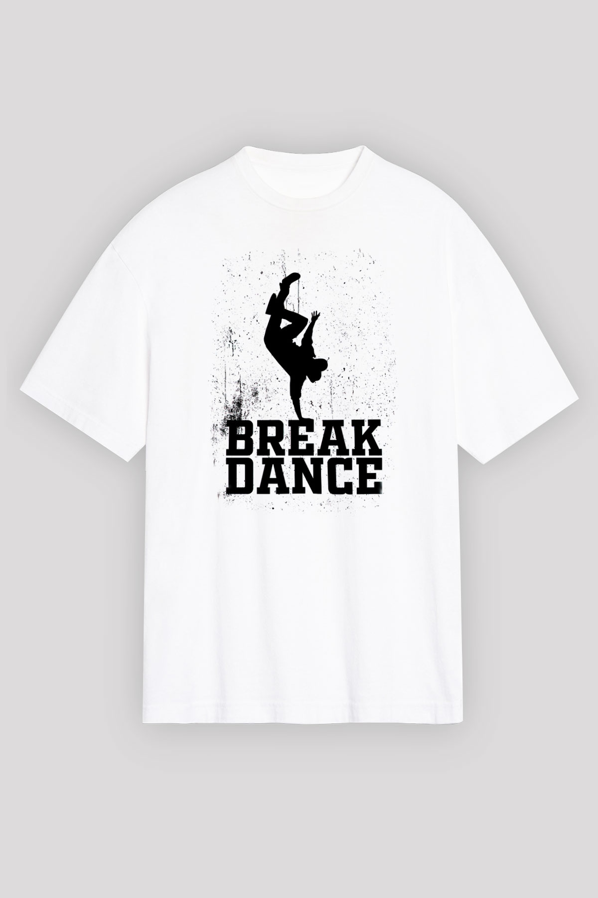 Breakdans Beyaz Oversize Tişört Oversize T-shirt - TişörtFabrikası