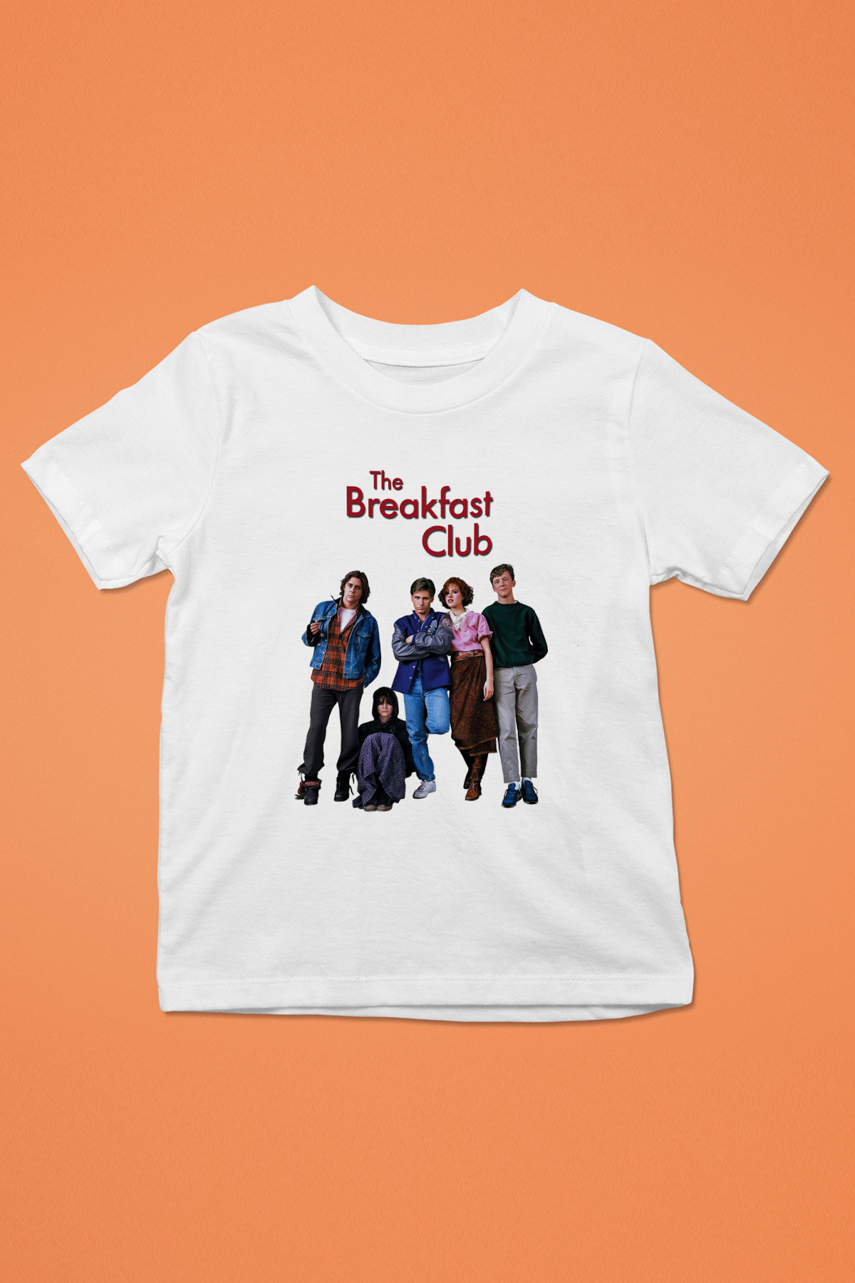 Breakfast Club Baskılı Beyaz Unisex Çocuk Tişört