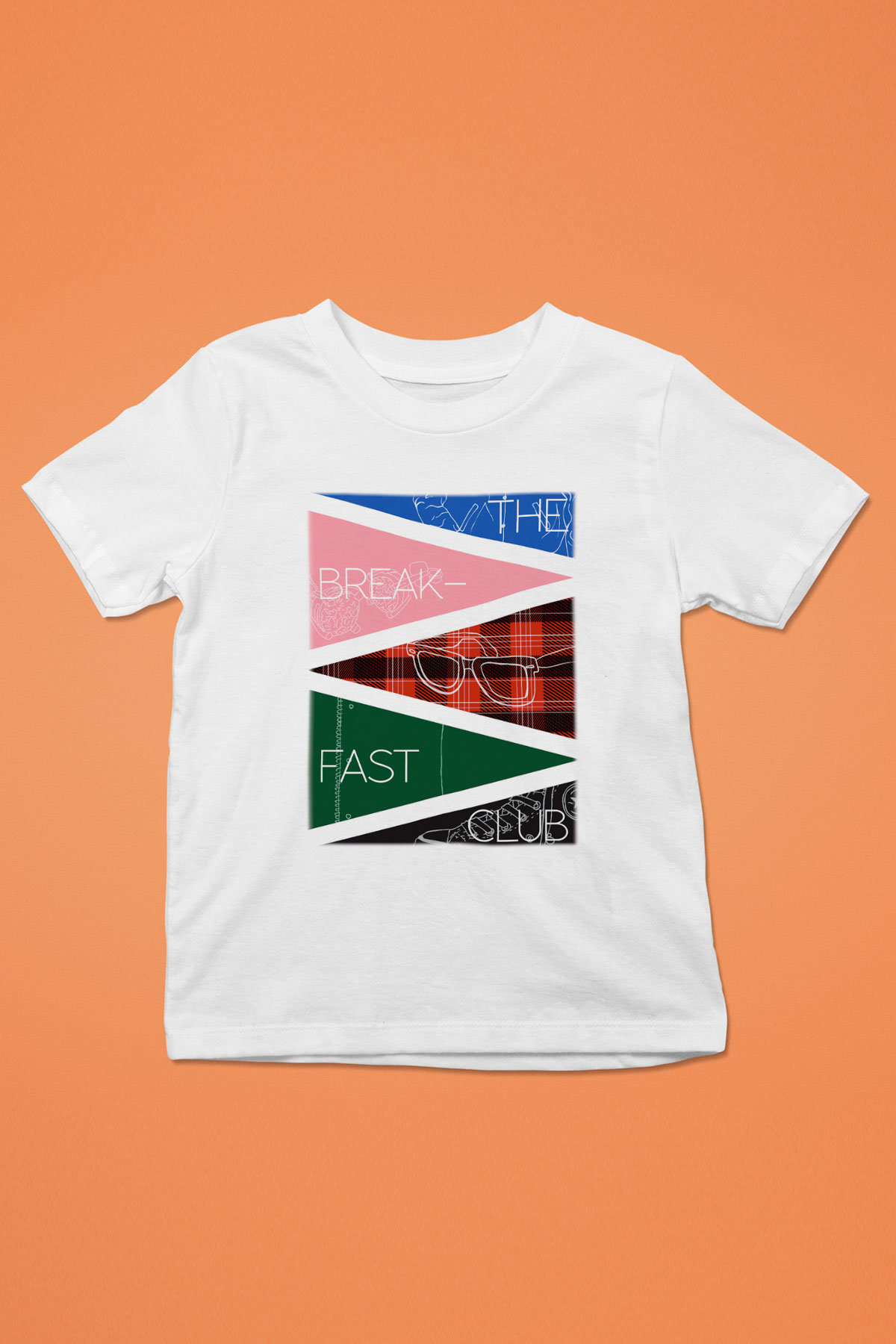 Breakfast Club Baskılı Beyaz Unisex Çocuk Tişört