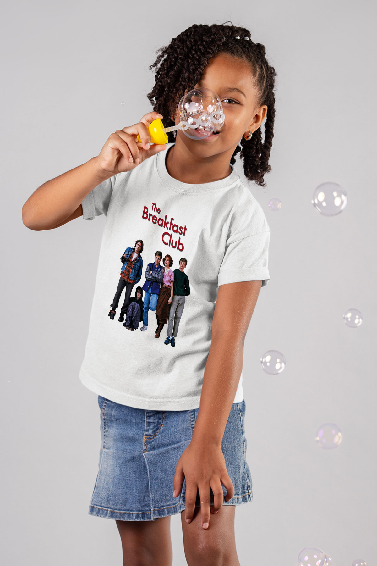 Breakfast Club Baskılı Beyaz Unisex Çocuk Tişört
