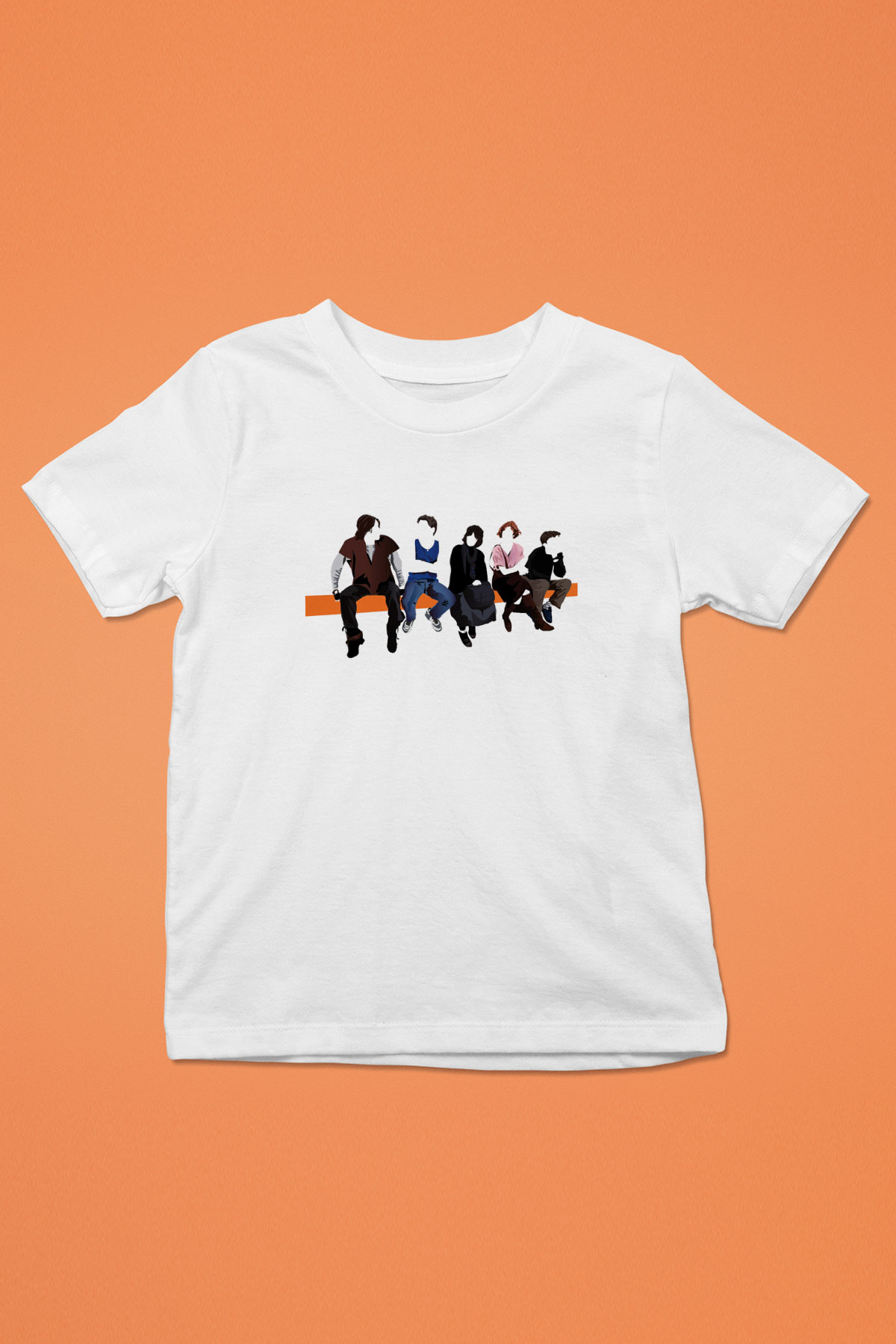 Breakfast Club Baskılı Beyaz Unisex Çocuk Tişört