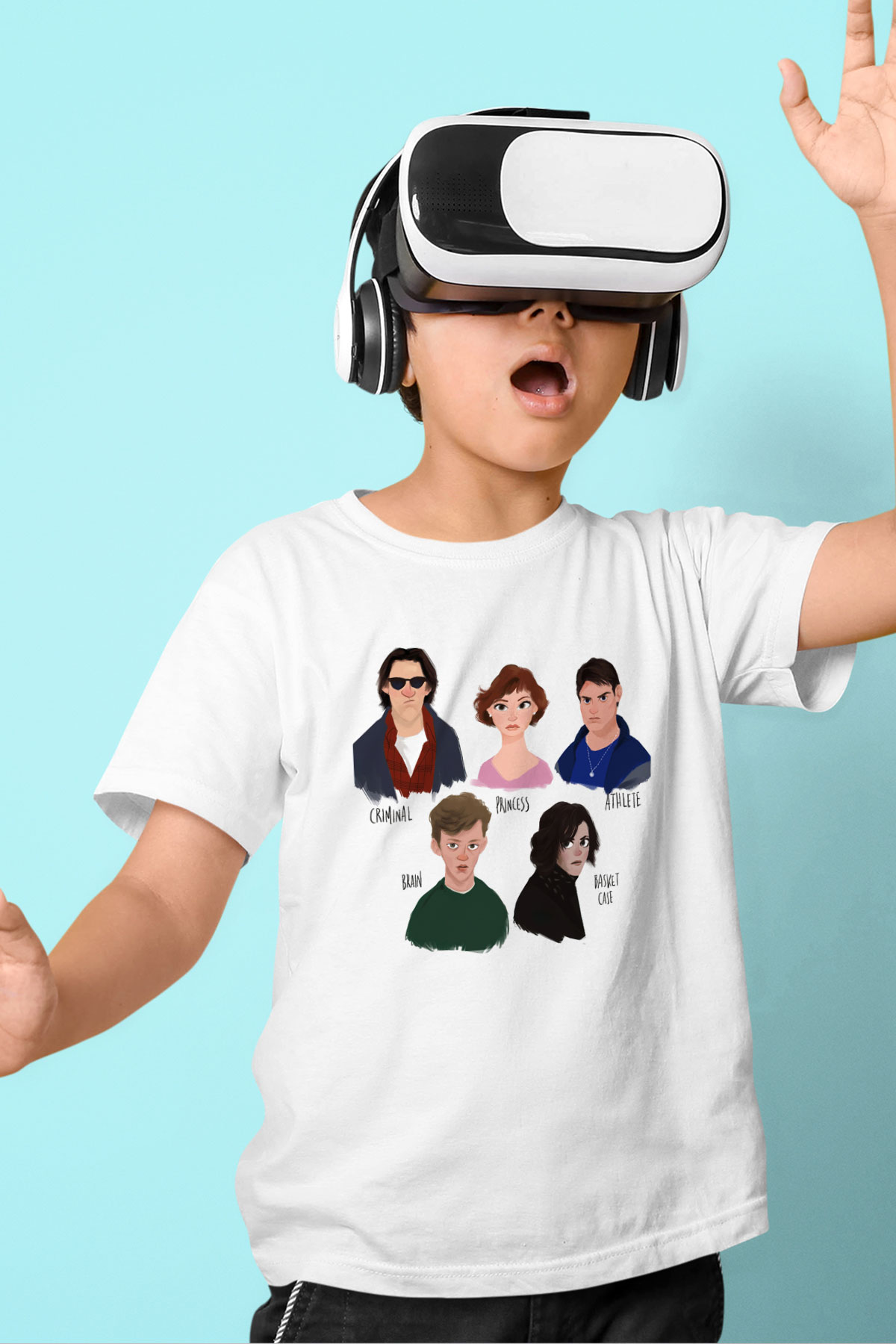 Breakfast Club Baskılı Beyaz Unisex Çocuk Tişört