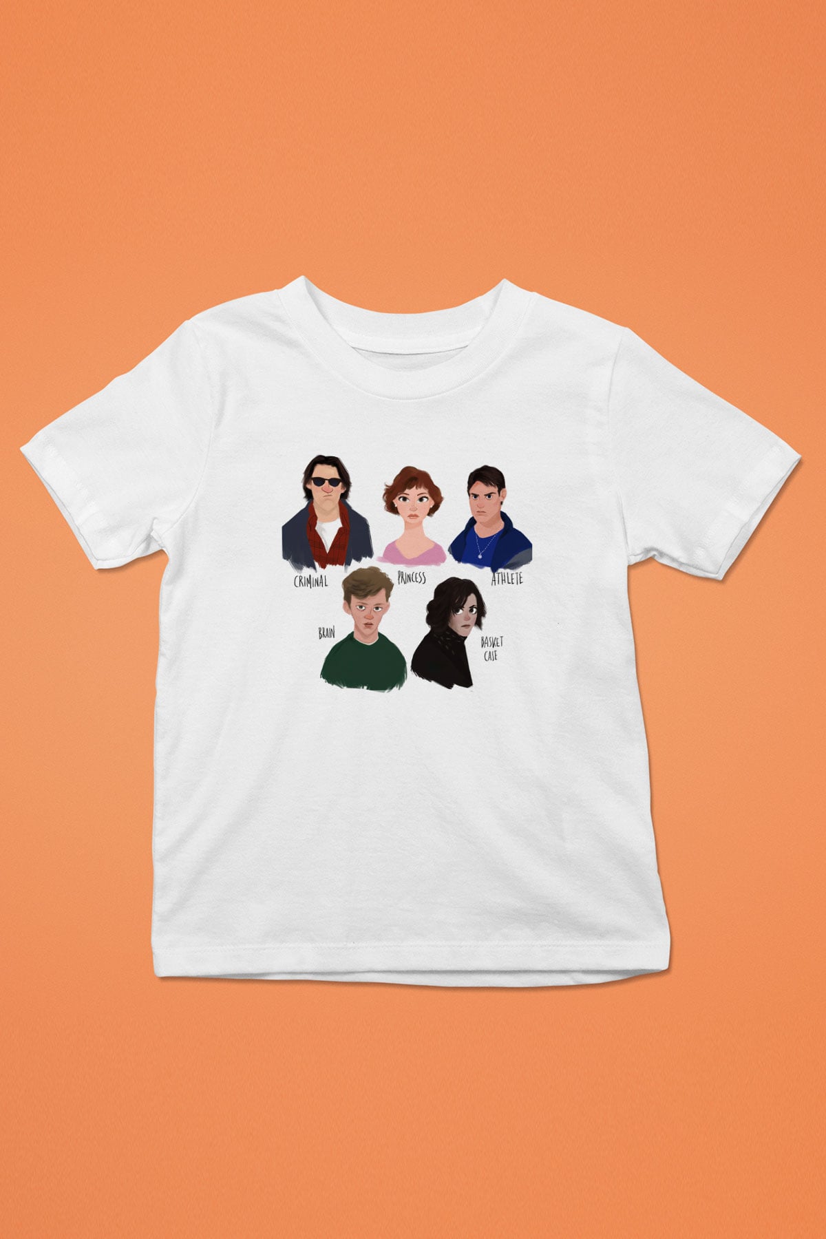 Breakfast Club Baskılı Beyaz Unisex Çocuk Tişört