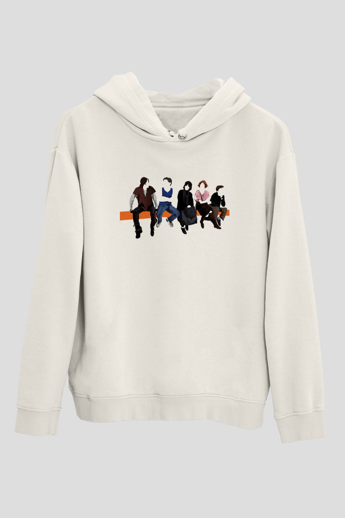 Breakfast Club Beyaz Unisex Kapşonlu Sweatshirt