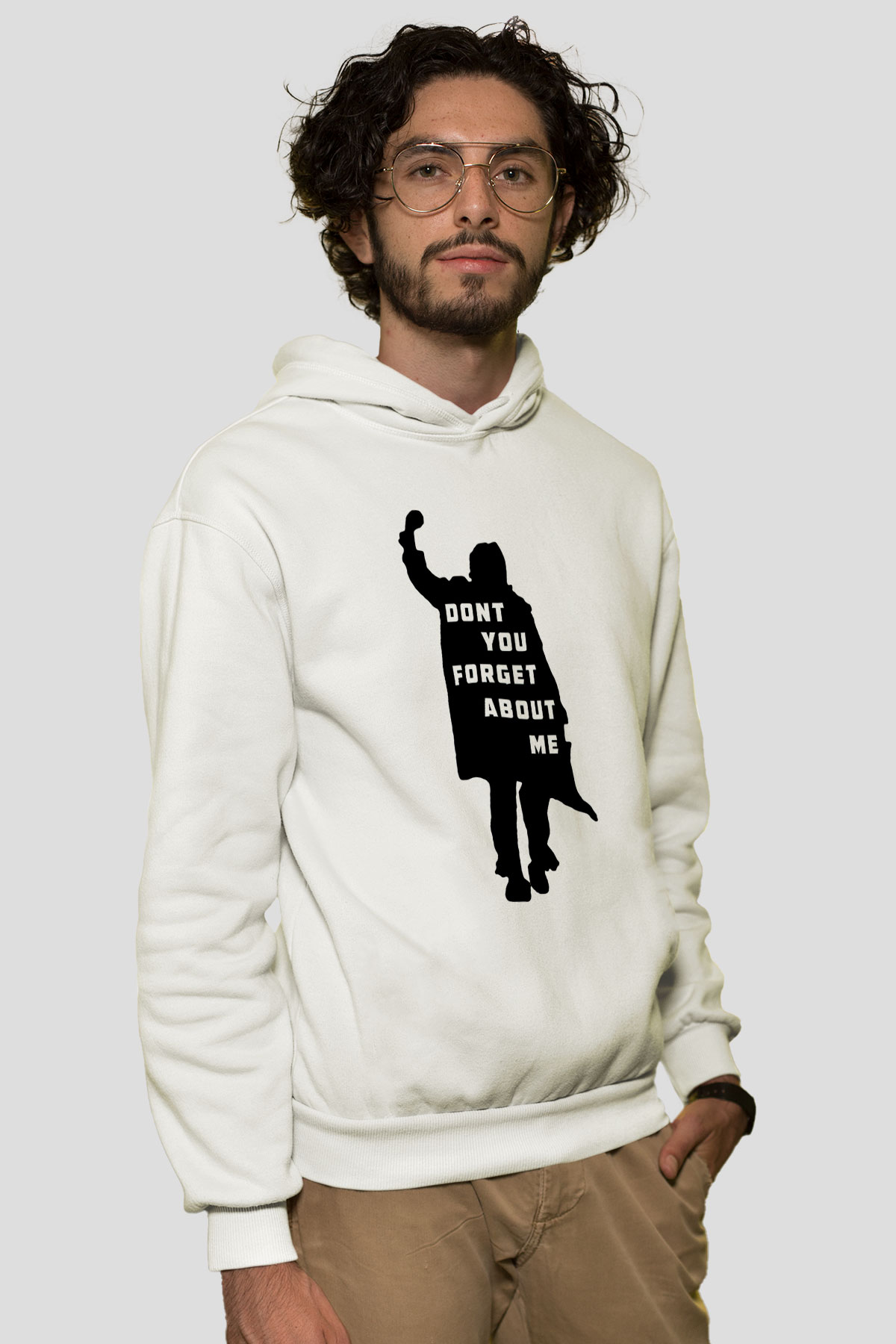 Breakfast Club Beyaz Unisex Kapşonlu Sweatshirt