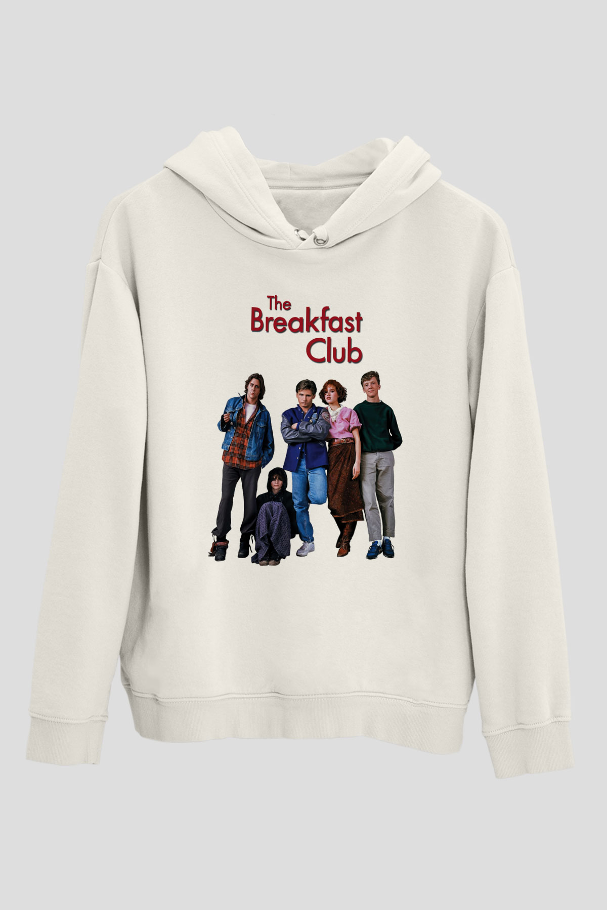 Breakfast Club Beyaz Unisex Kapşonlu Sweatshirt