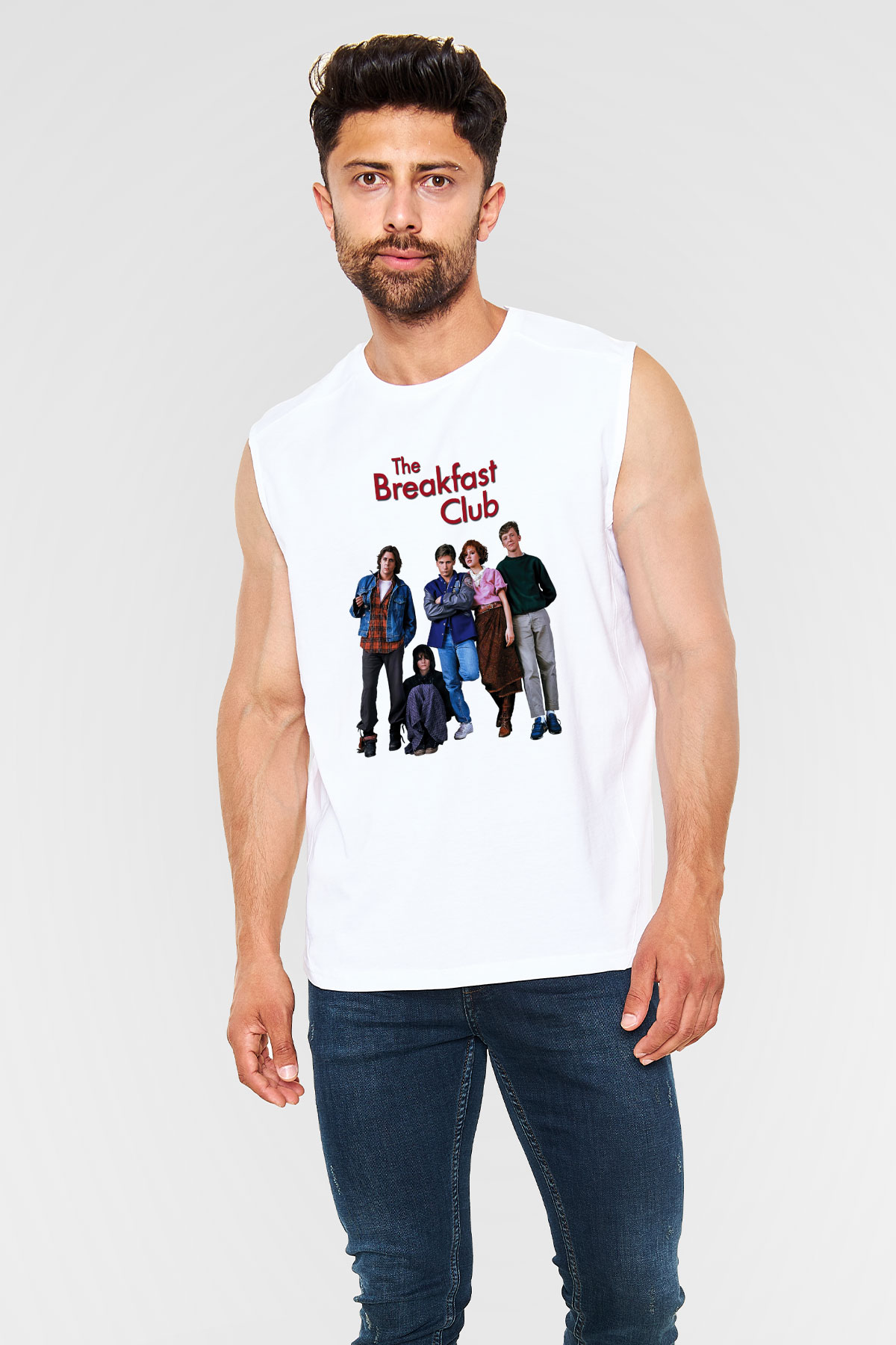 Breakfast Club Beyaz Unisex Kolsuz Tişört