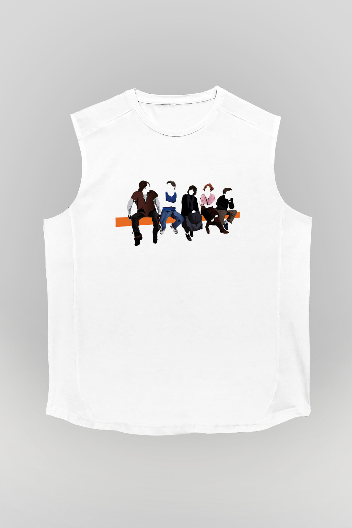 Breakfast Club Beyaz Unisex Kolsuz Tişört