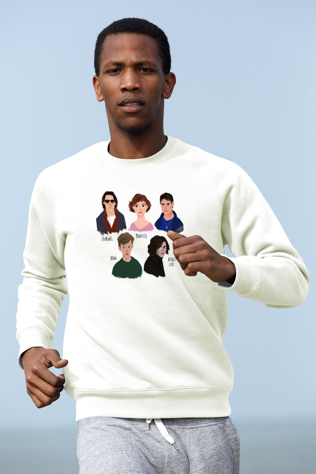 Breakfast Club Beyaz Unisex Sweatshirt