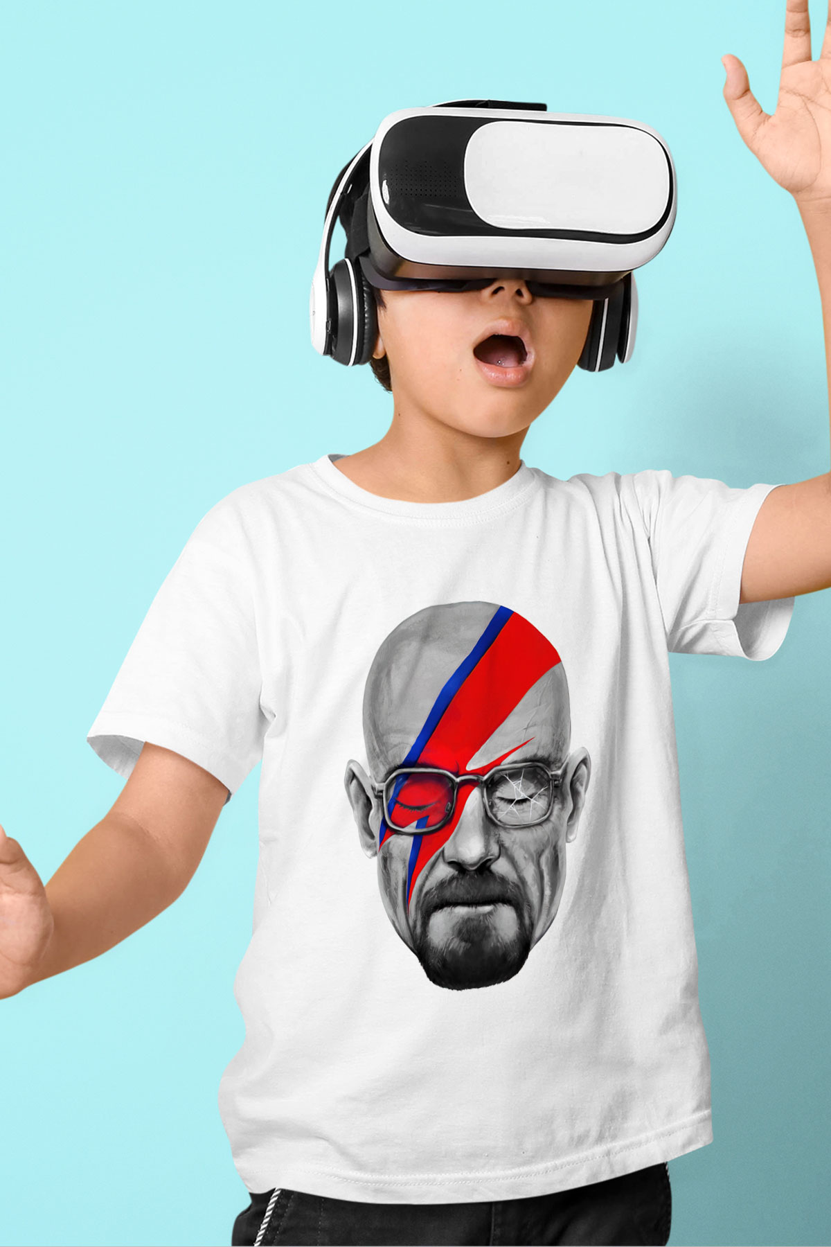 Breaking Bad Heisenberg Baskılı Beyaz Unisex Çocuk Tişört